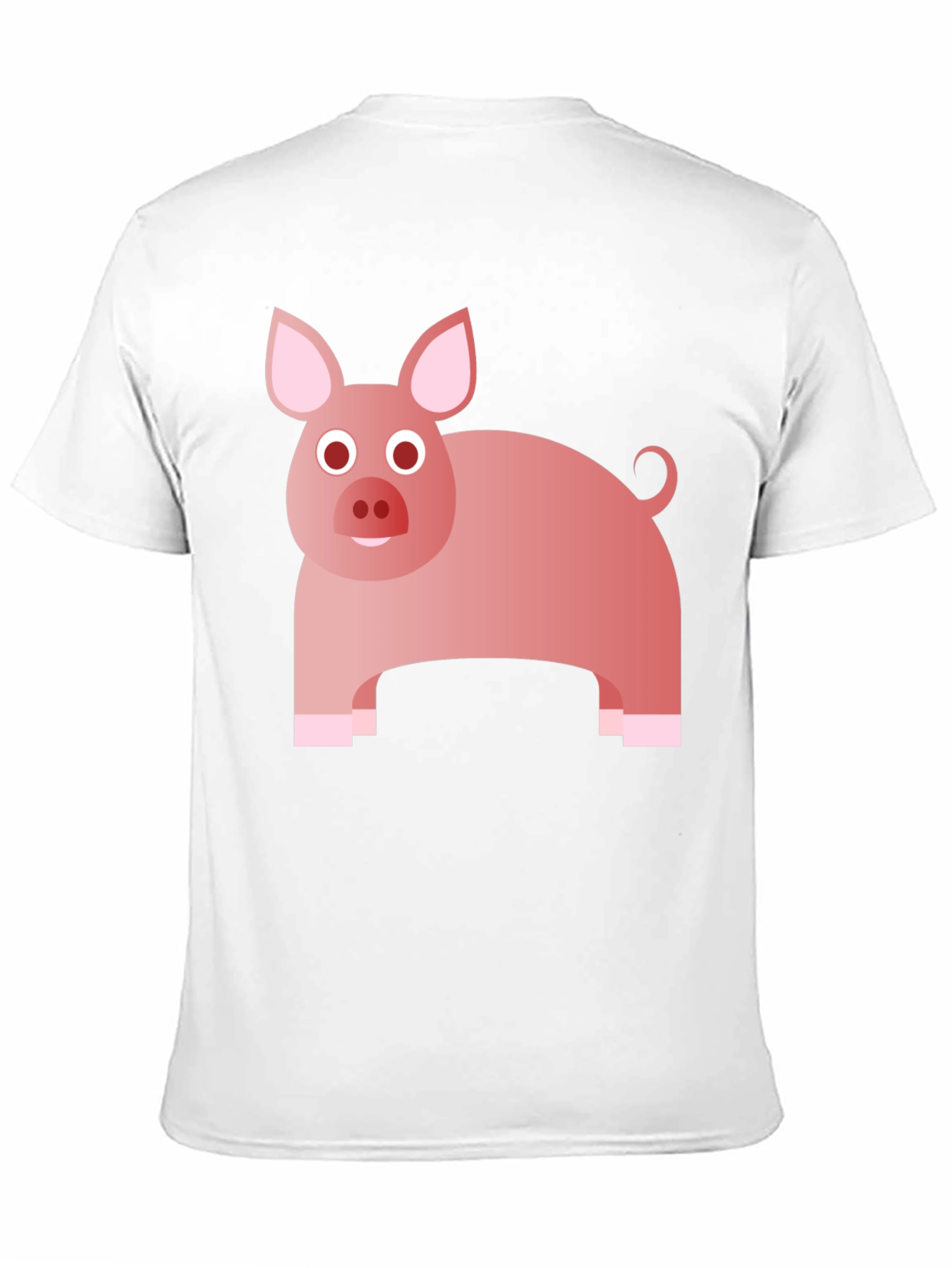 Camiseta Negra con Diseño de Cerdo Rosa