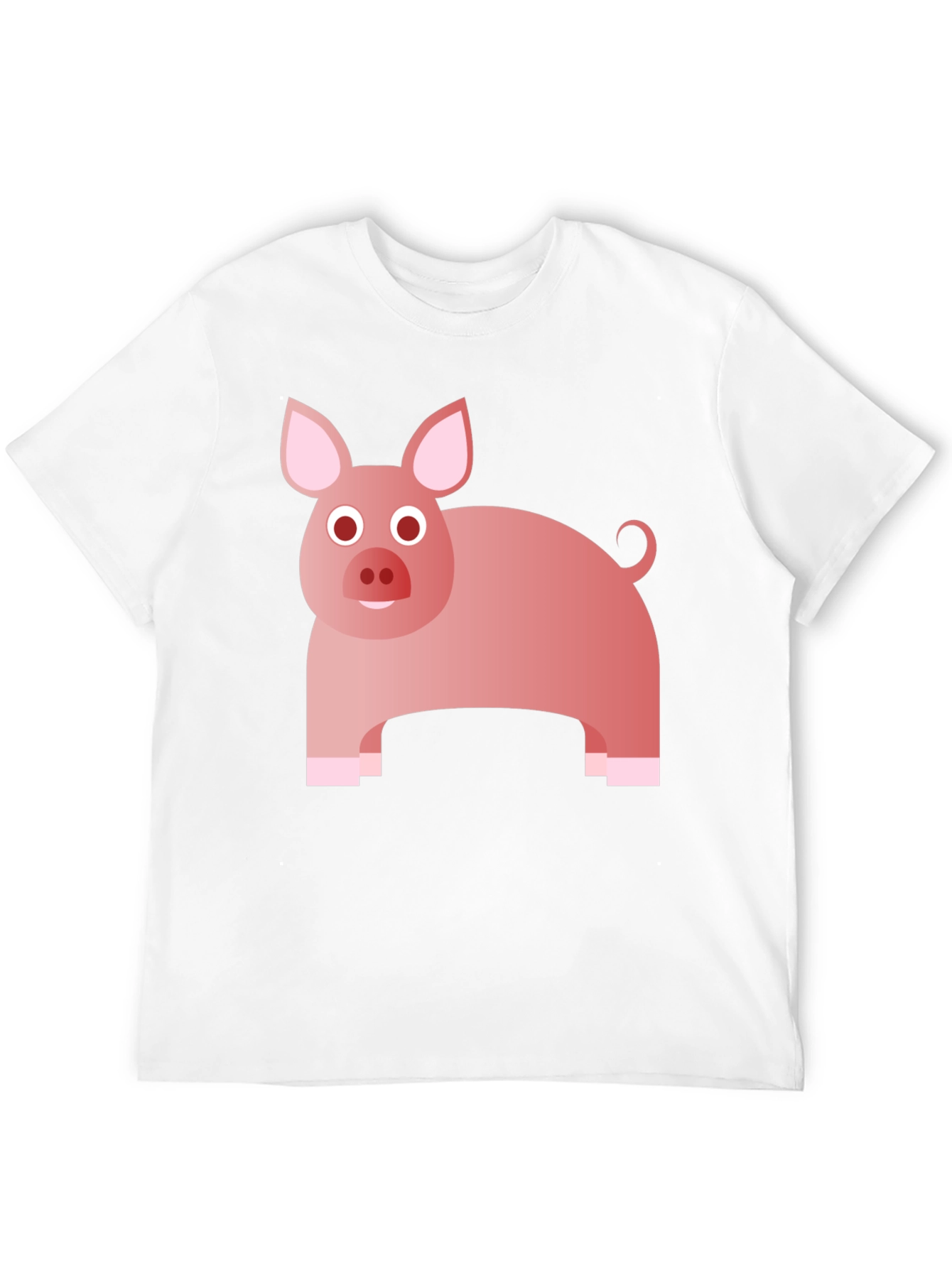Camiseta Negra con Diseño de Cerdo Rosa