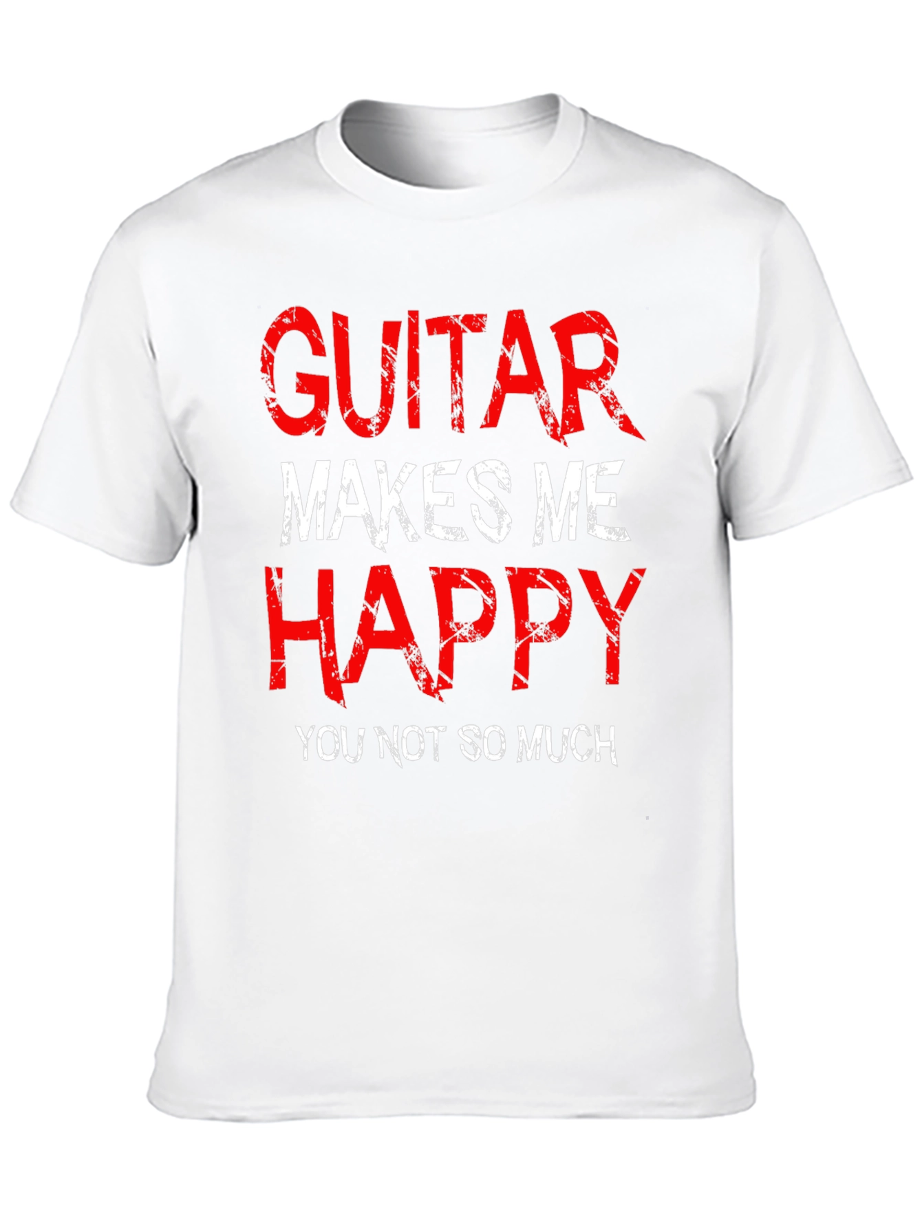 Camiseta Negra Guitar Makes Me Happy