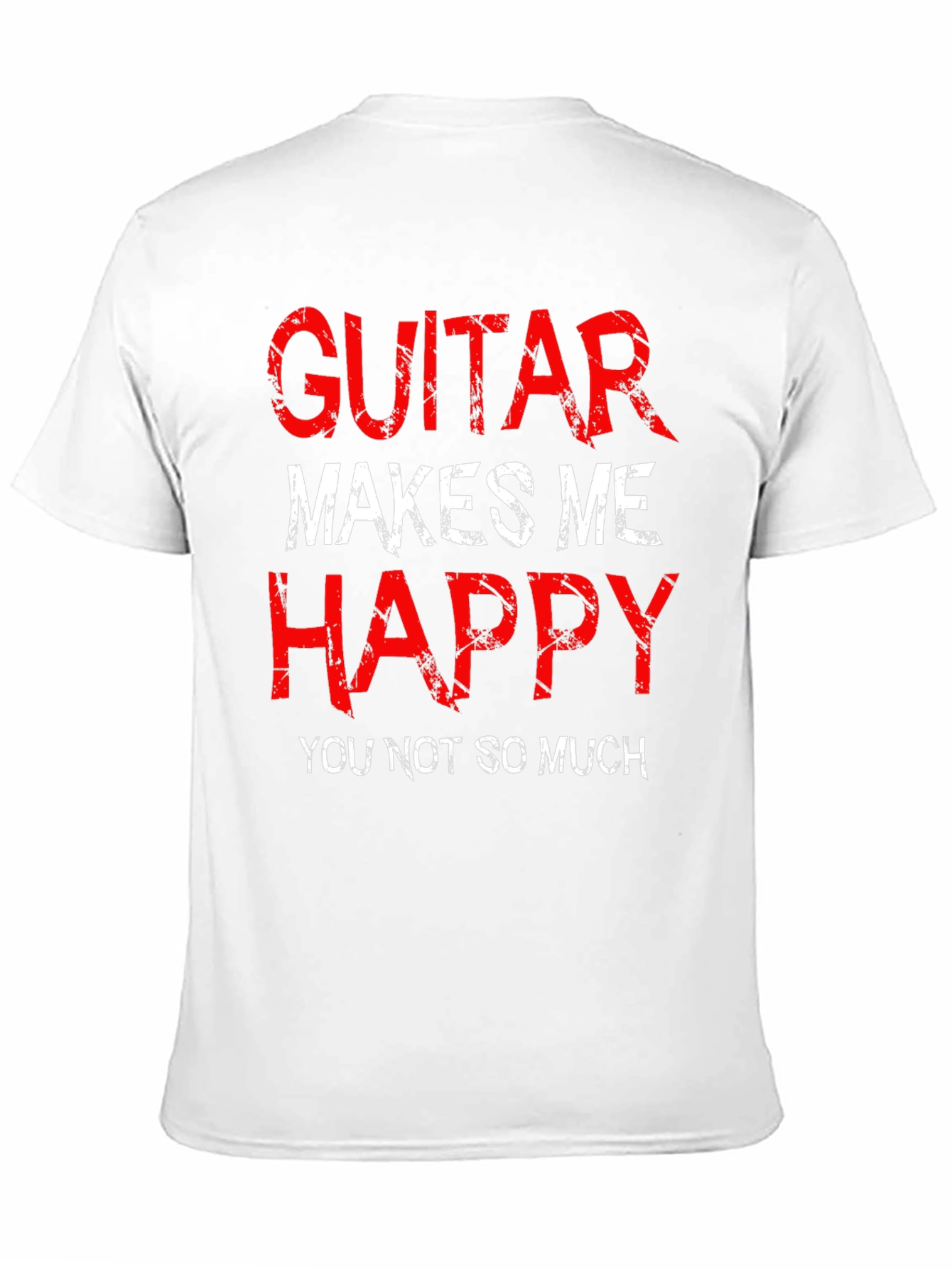 Camiseta Negra Guitar Makes Me Happy
