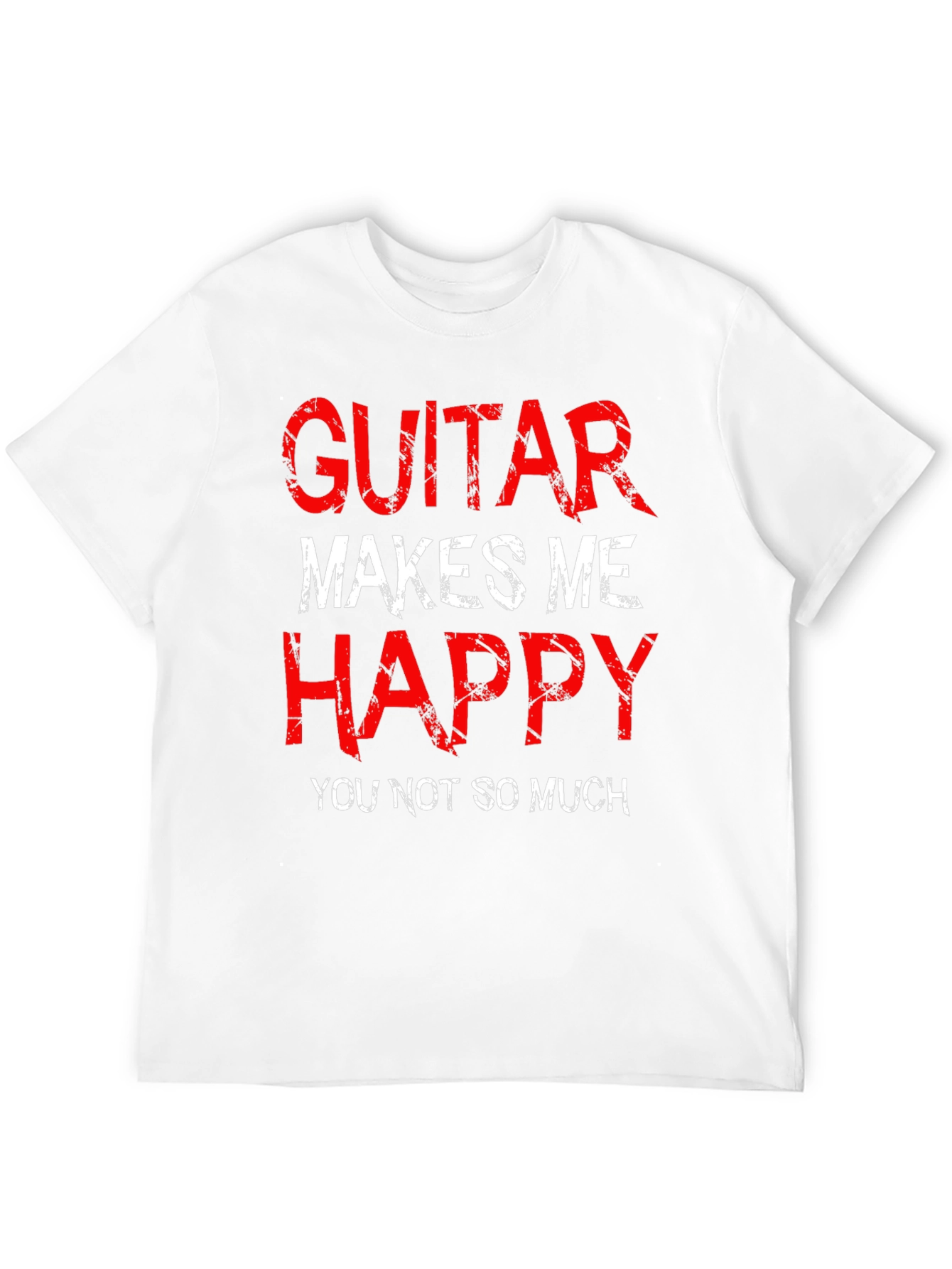 Camiseta Negra Guitar Makes Me Happy