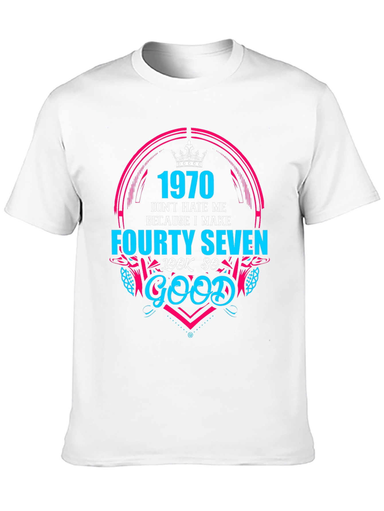 Camiseta Negra 1970 Forty Seven Look So Good