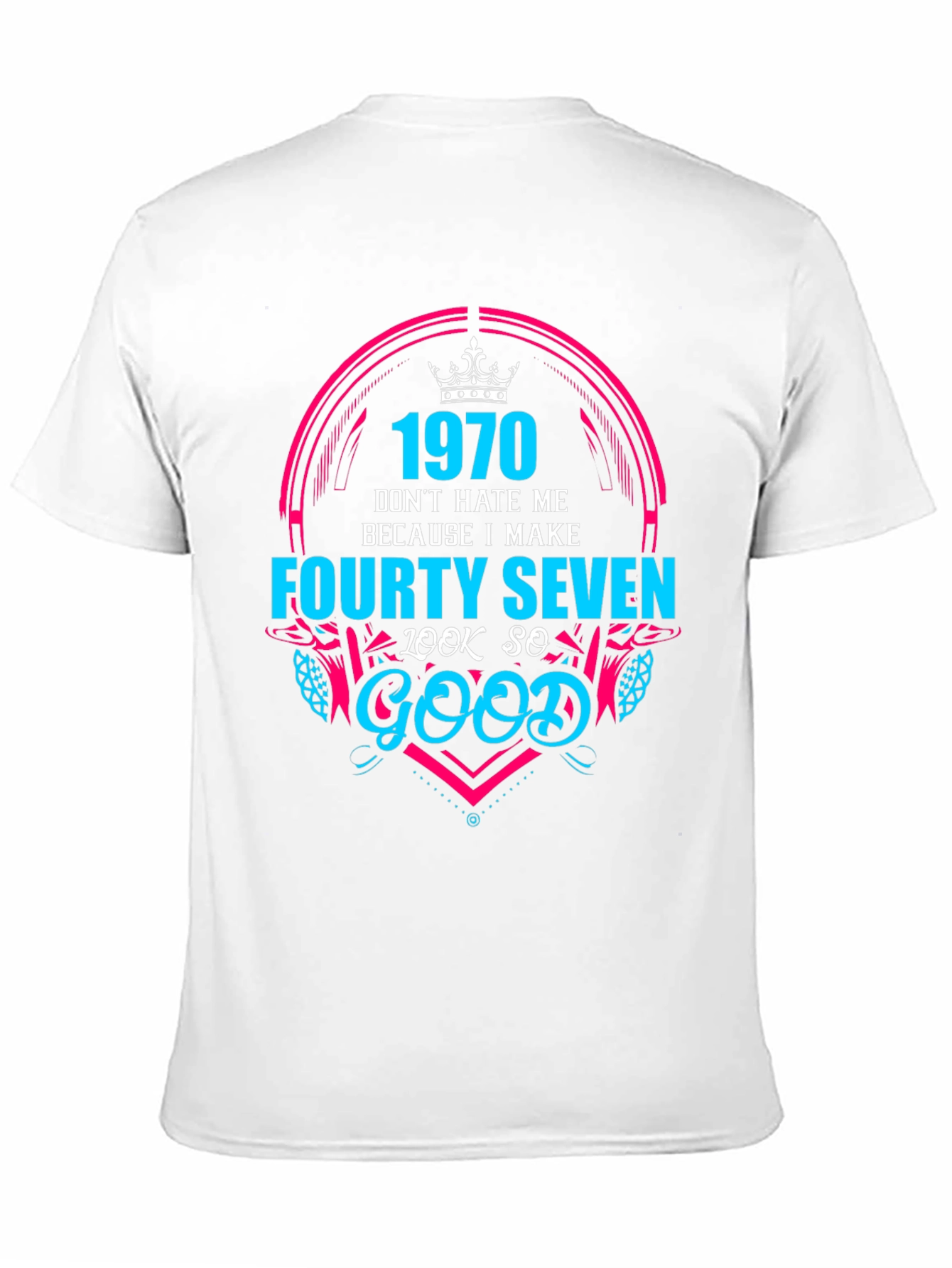 Camiseta Negra 1970 Forty Seven Look So Good