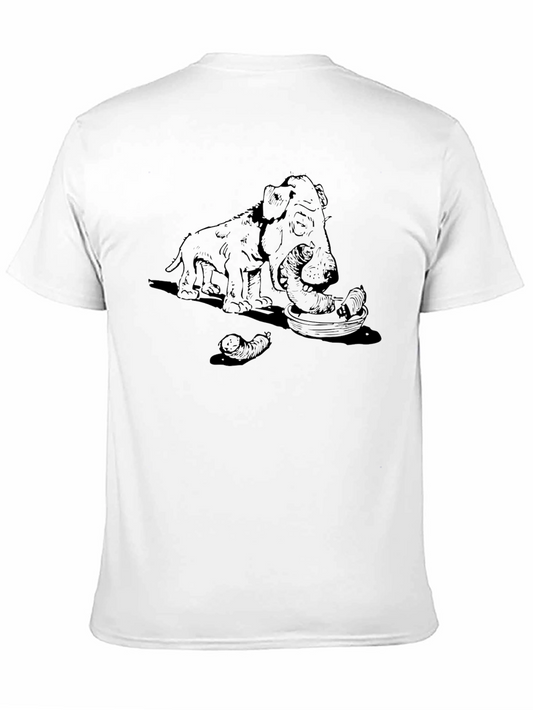 Camiseta Negra con Diseño Perro y Salchichas
