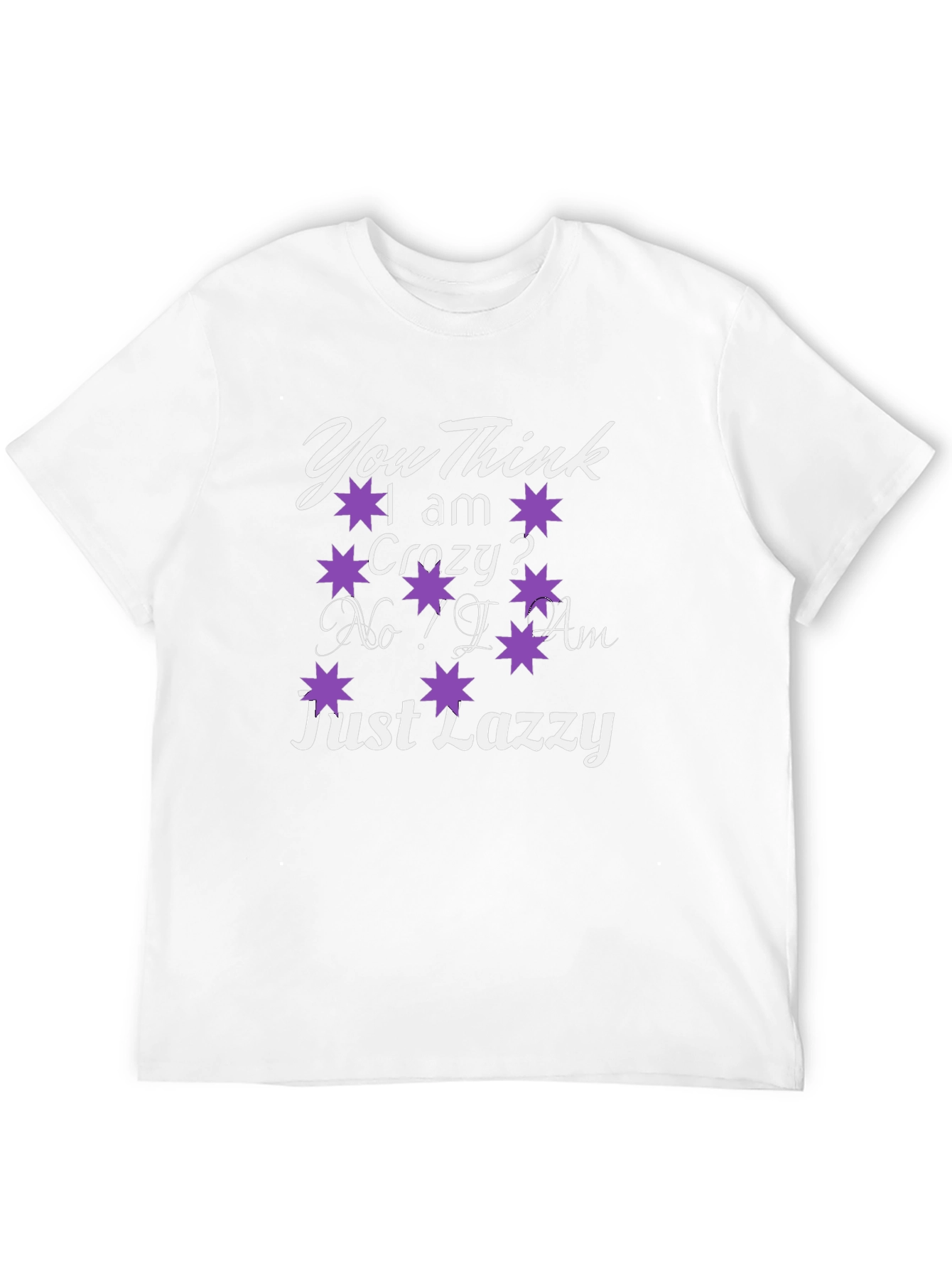 Camiseta Negra con Diseño Divertido: Just Lazzy
