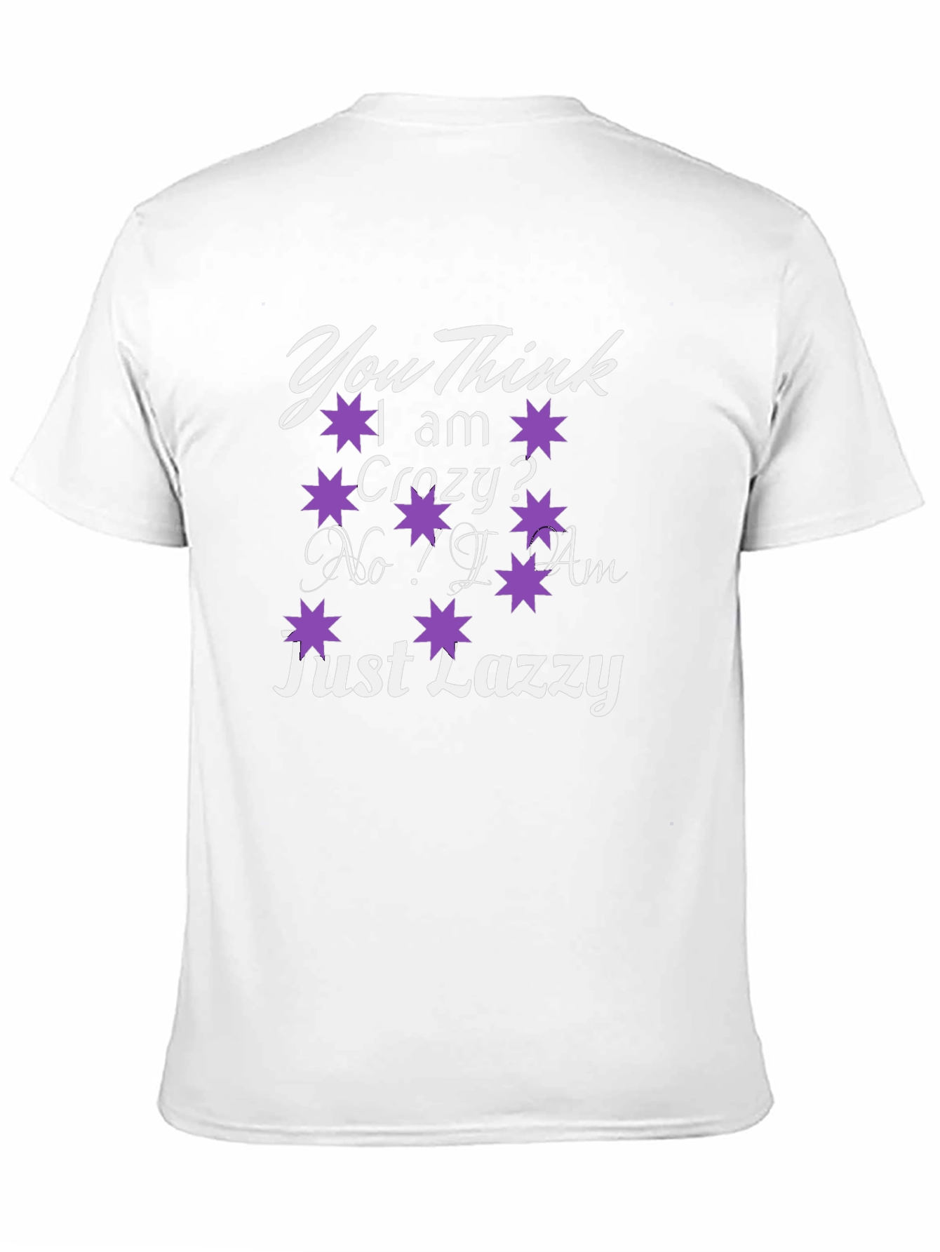 Camiseta Negra con Diseño Divertido: Just Lazzy