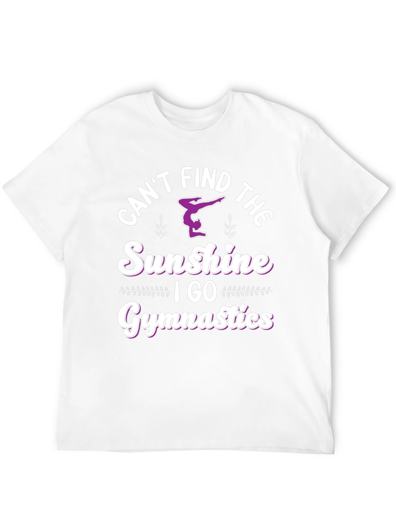 Camiseta Negra con Diseño de Gimnasia