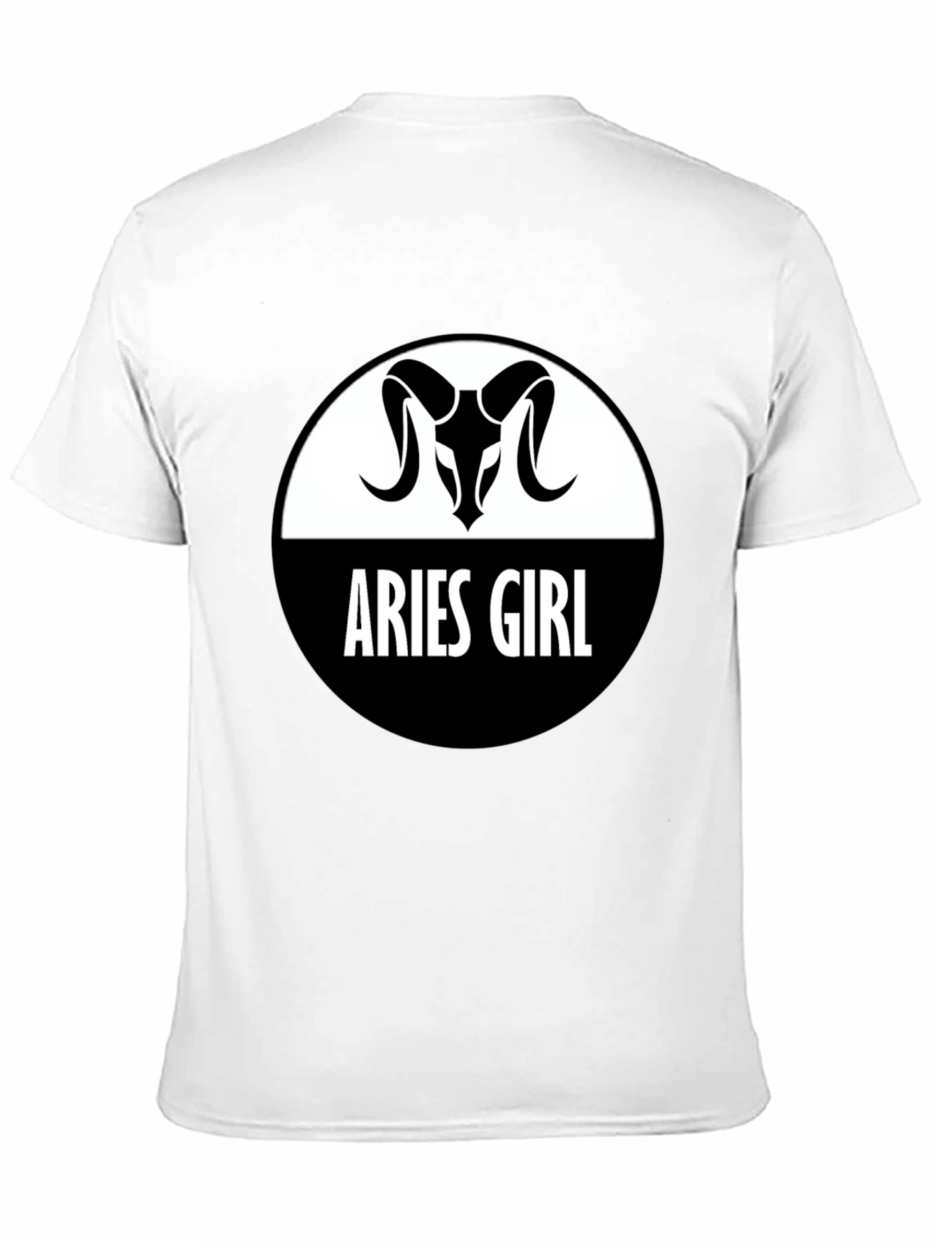Camiseta Negra Aries Girl - Diseño Zodiacal