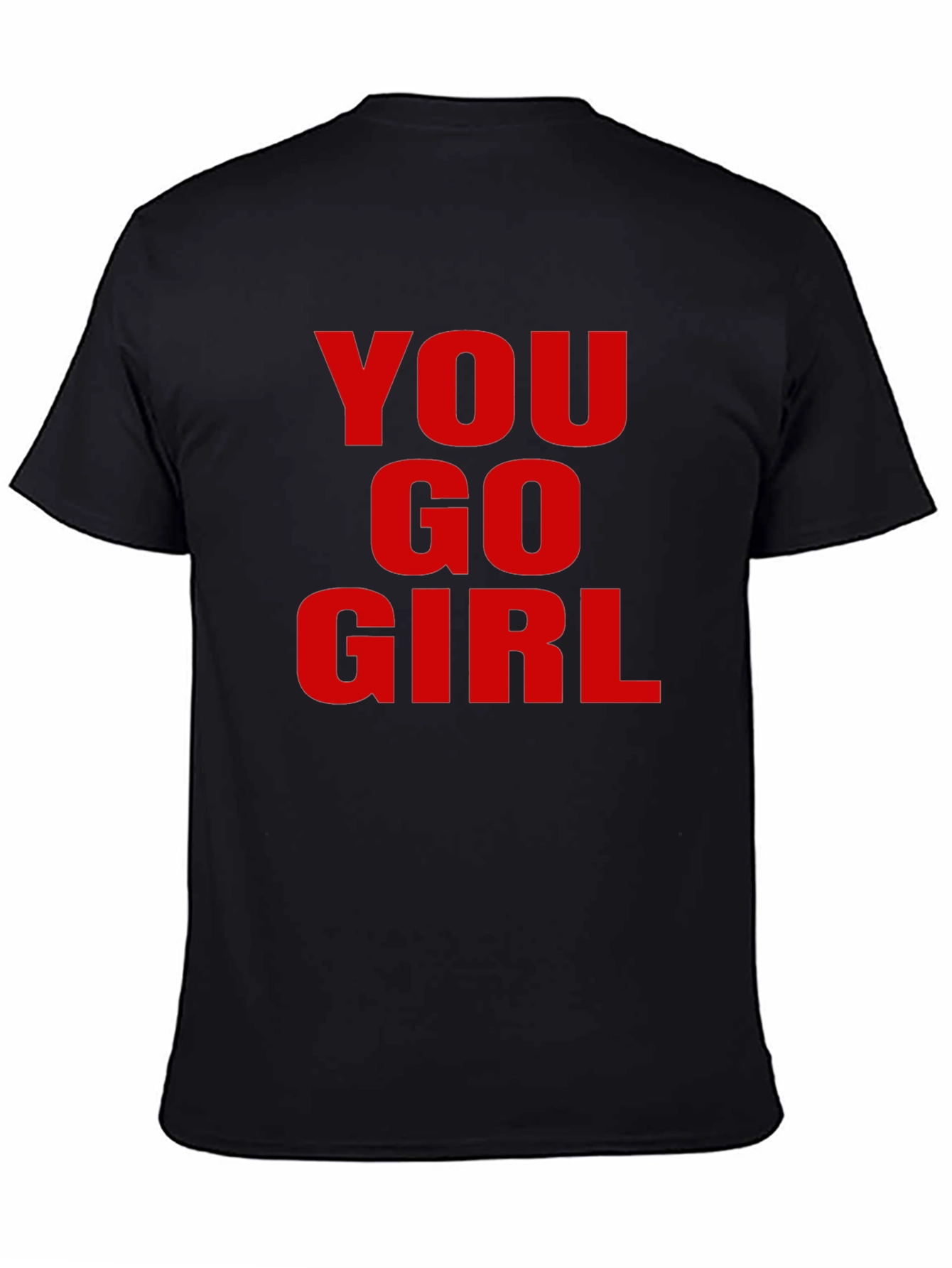 Camiseta Negra con Mensaje Motivacional You Go Girl