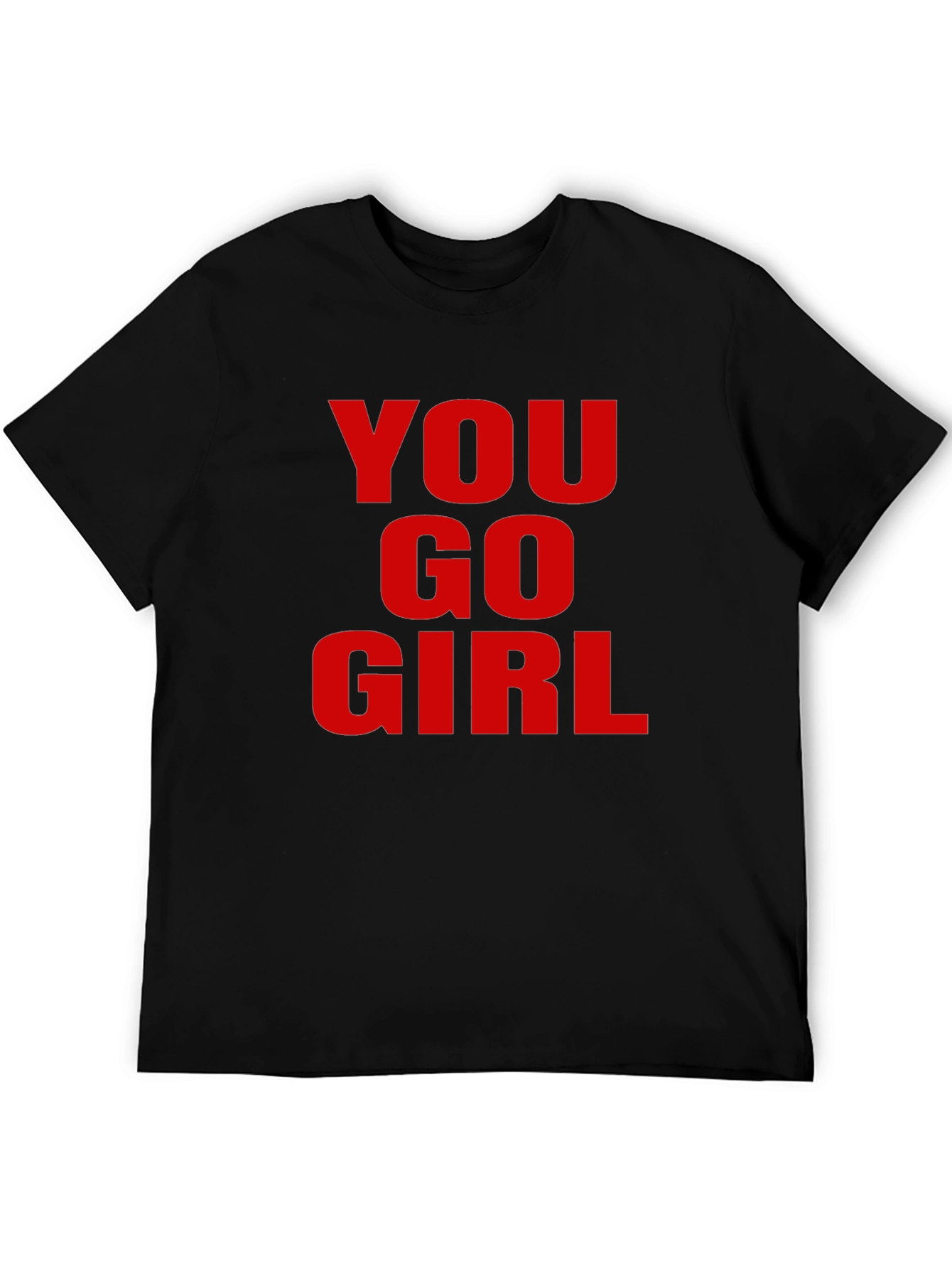Camiseta Negra con Mensaje Motivacional You Go Girl