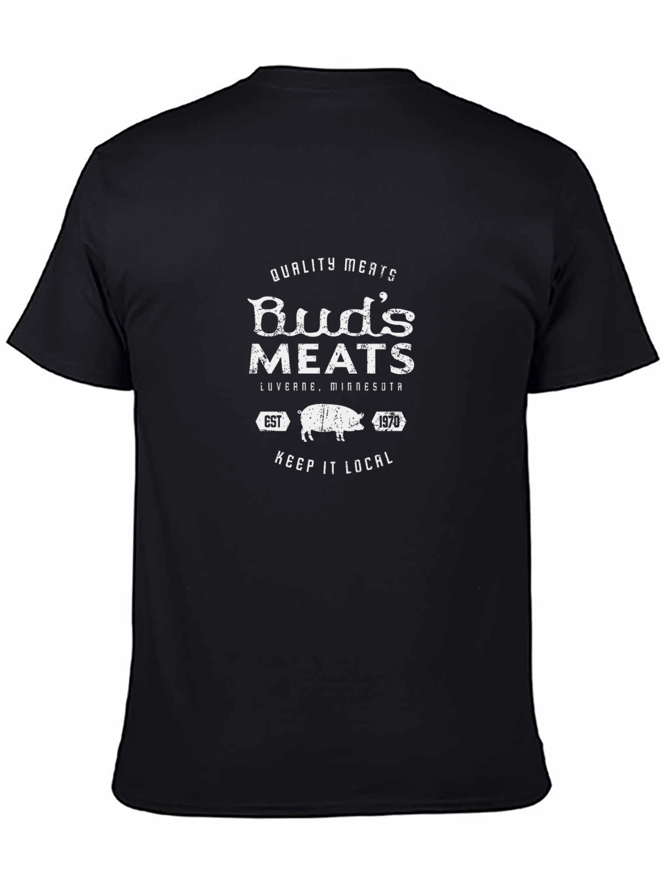 Camiseta Negra Buds Meats Luverne Minnesota