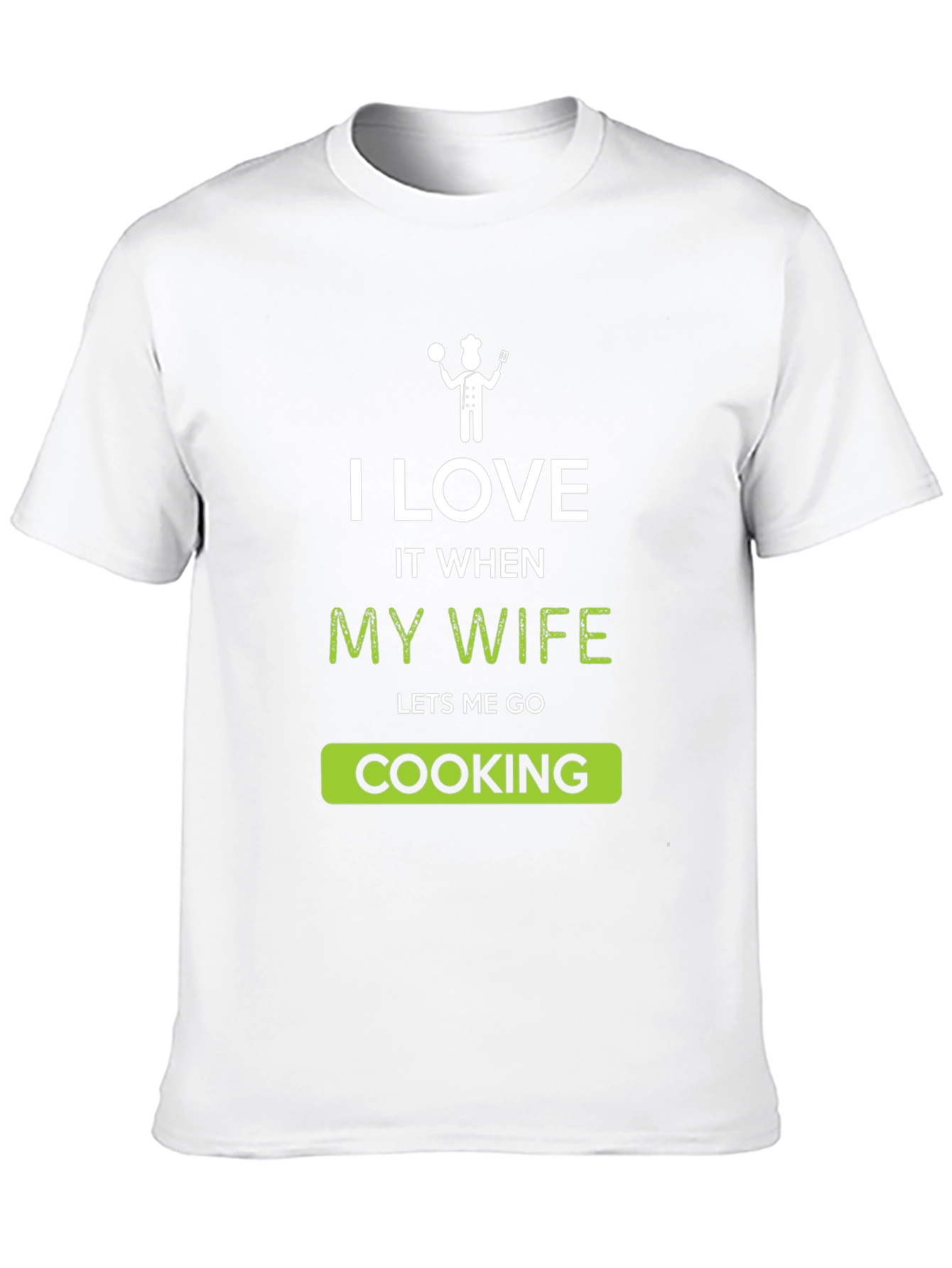 Camiseta Hombre: Amo Cuando Mi Esposa Me Deja Cocinar