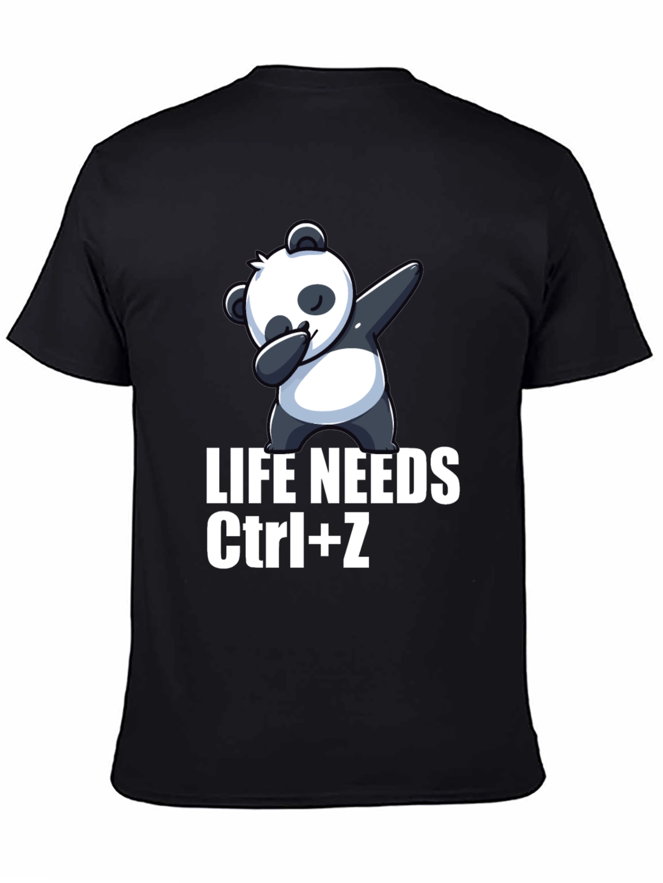 Camiseta Negra con Panda Dabbing Ctrl+Z