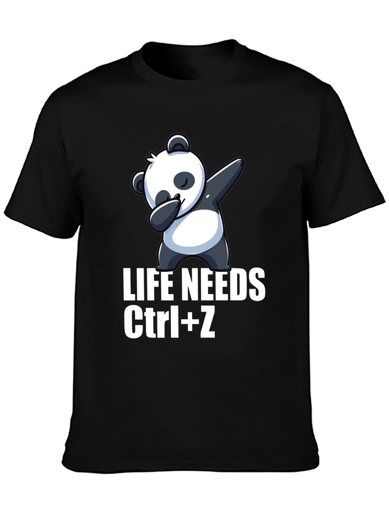 Camiseta Negra con Panda Dabbing Ctrl+Z
