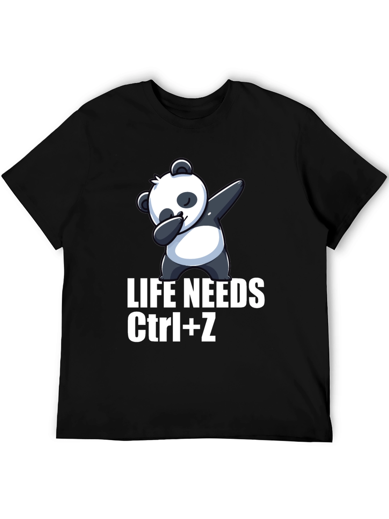 Camiseta Negra con Panda Dabbing Ctrl+Z