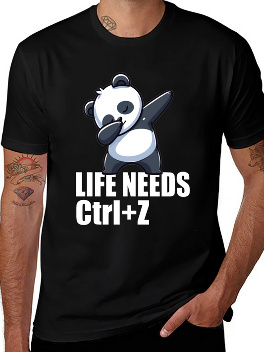 Camiseta Negra con Panda Dabbing Ctrl+Z