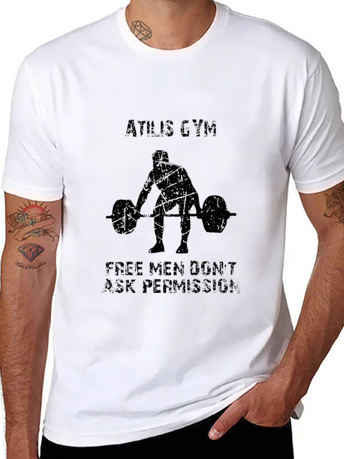 Camiseta Negra Athlis Gym - Levantamiento de Pesas