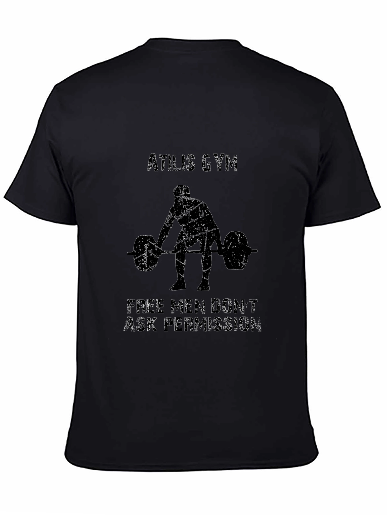 Camiseta Negra Athlis Gym - Levantamiento de Pesas