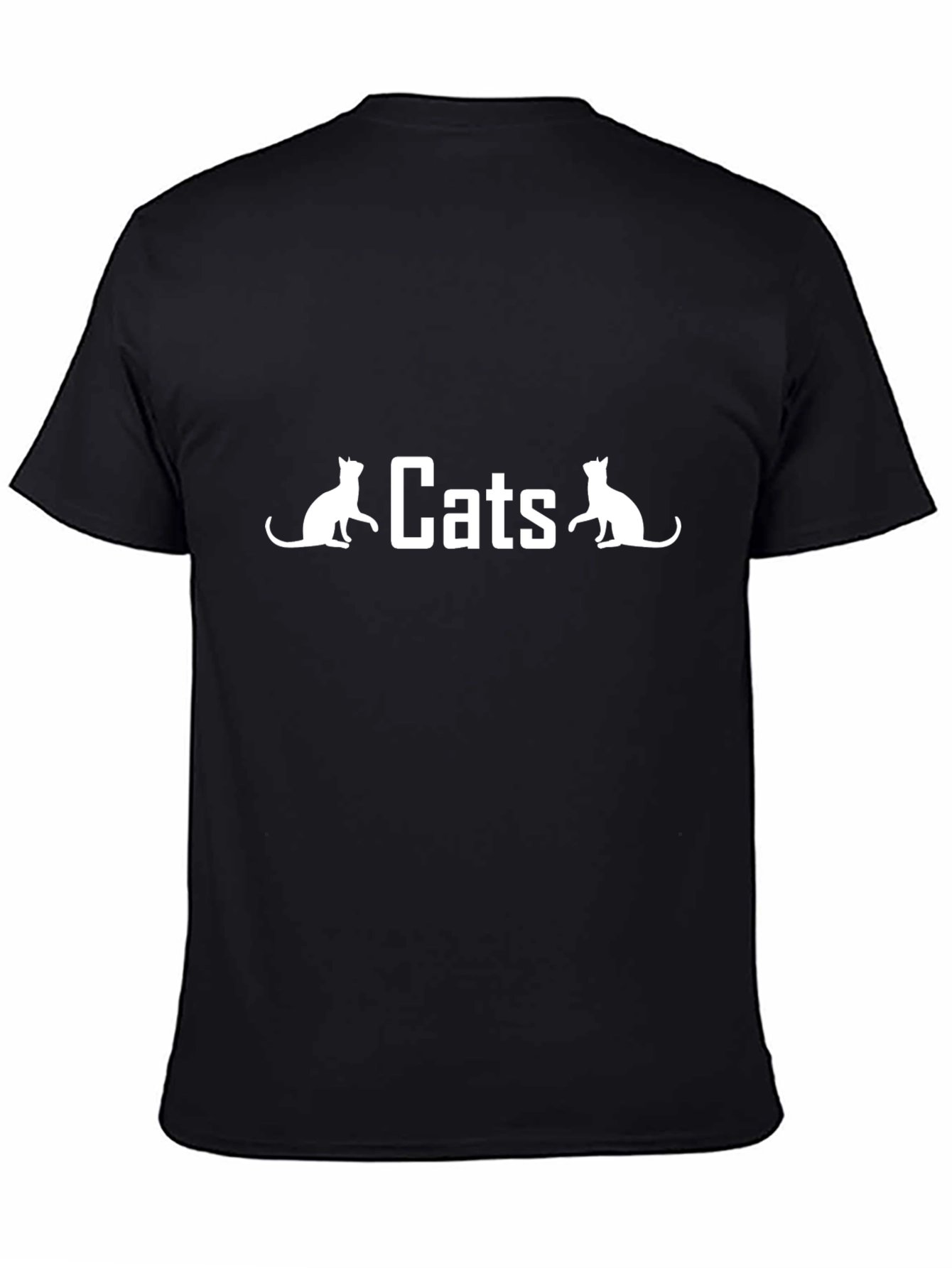 Camiseta Negra Cats para Amantes de los Gatos