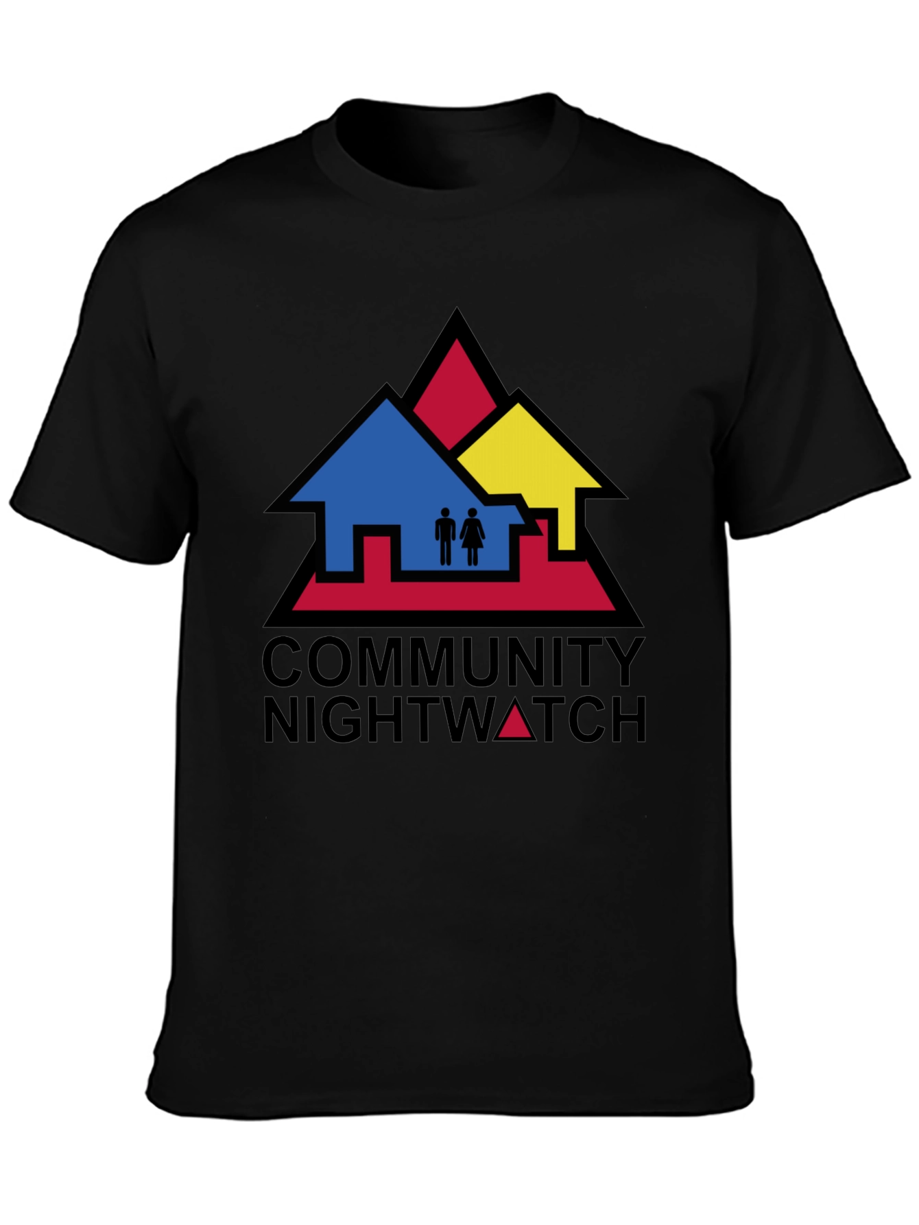 Camiseta Negra Community Nightwatch Algodón