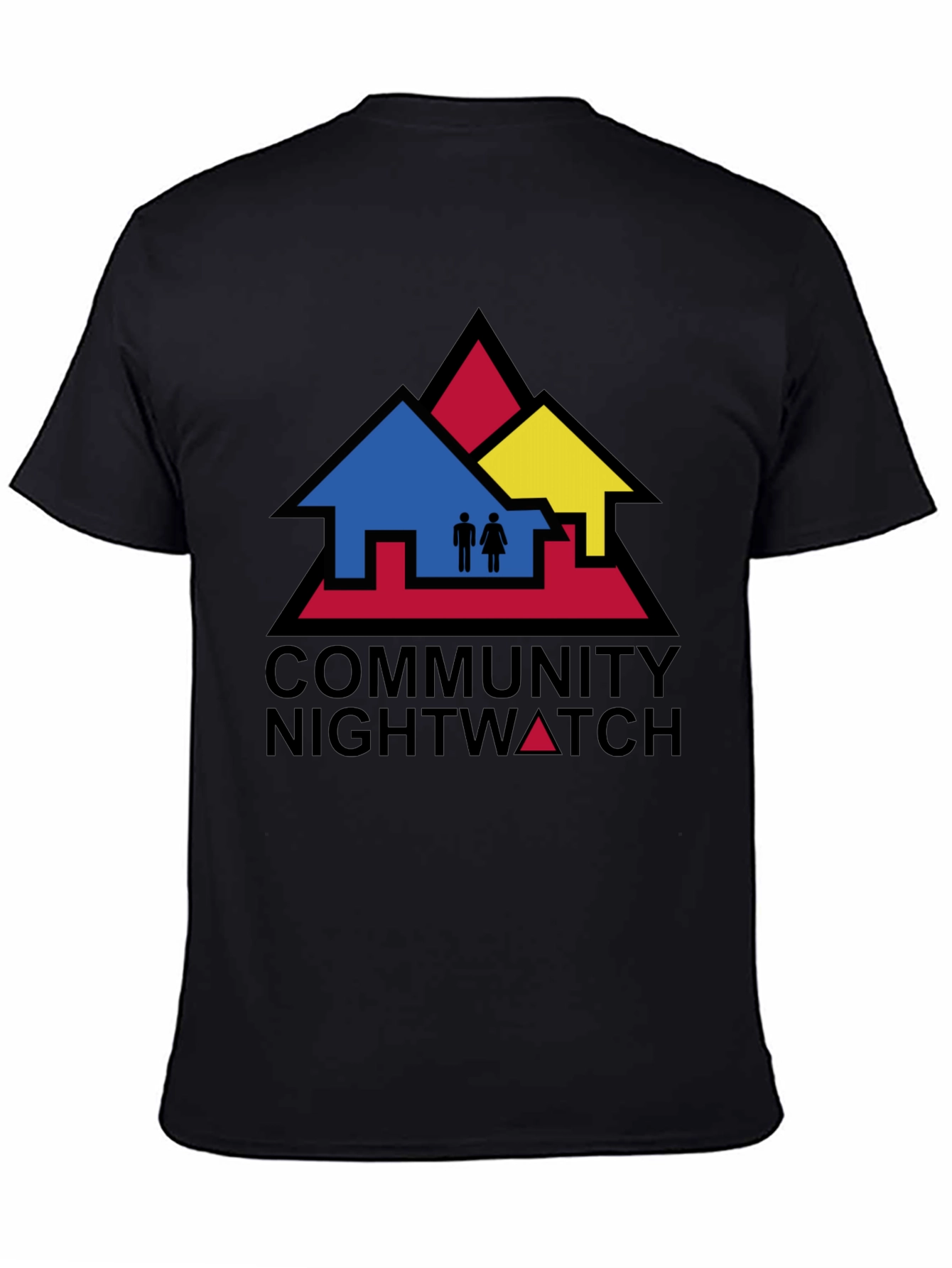 Camiseta Negra Community Nightwatch Algodón