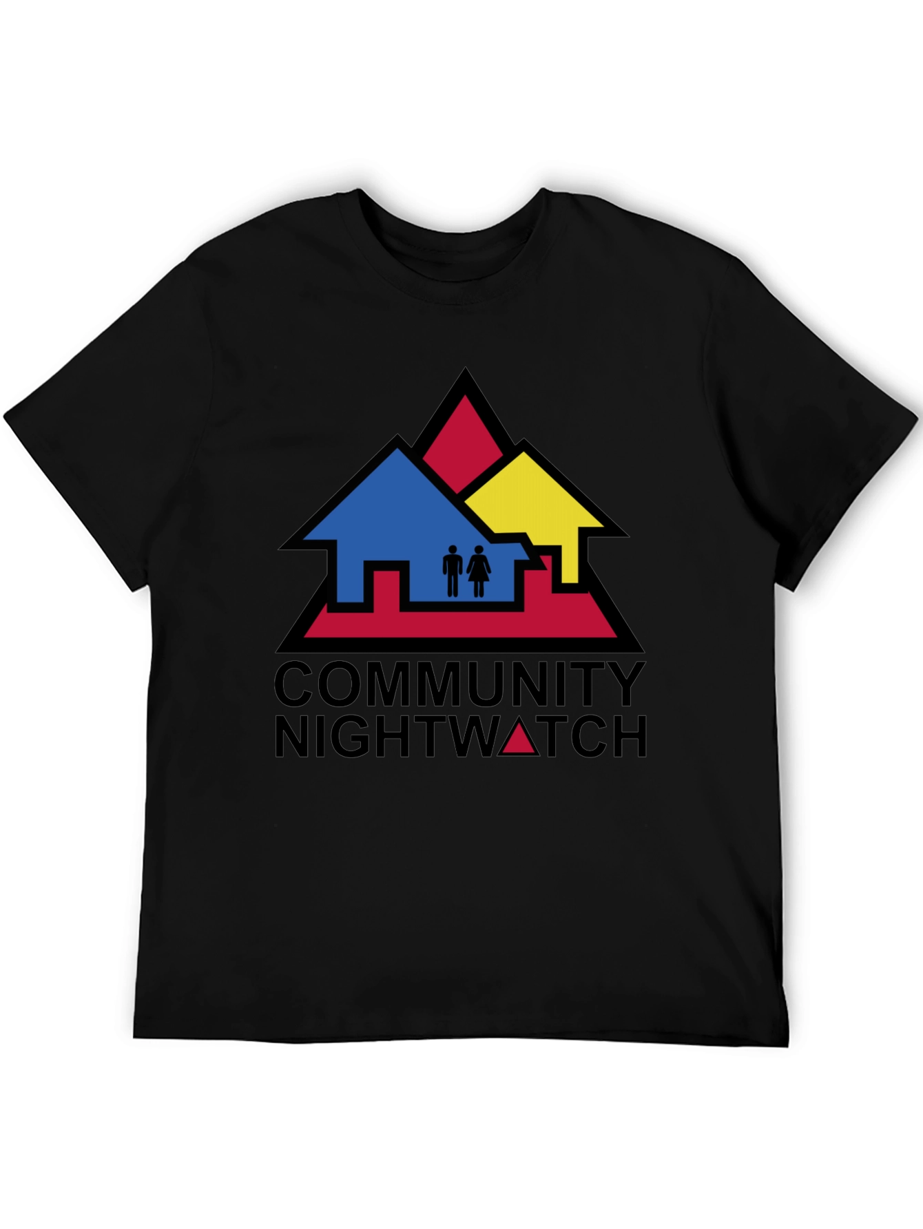 Camiseta Negra Community Nightwatch Algodón