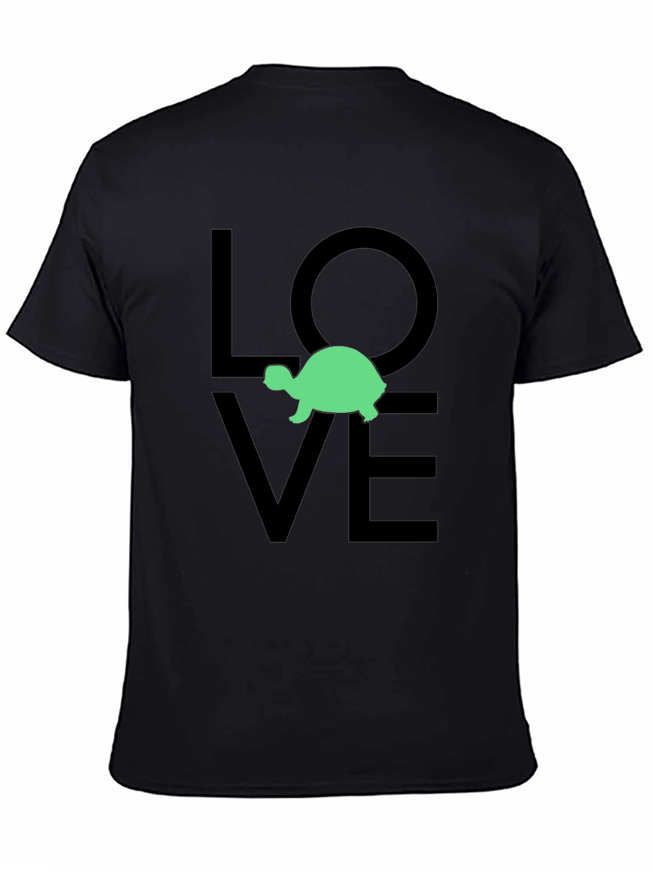 Camiseta Negra Love Tortuga para Hombre
