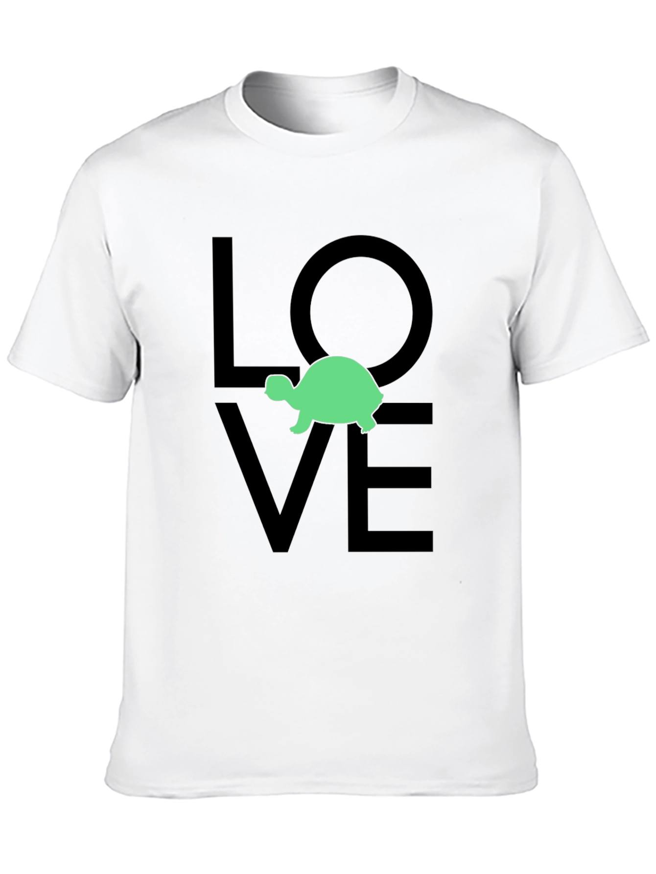 Camiseta Negra Love Tortuga para Hombre