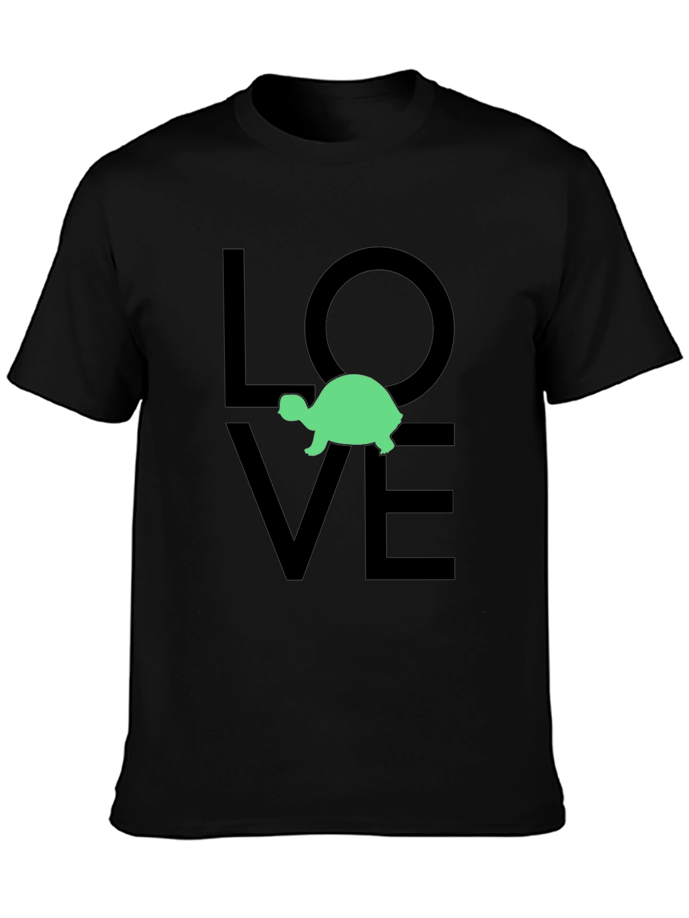 Camiseta Negra Love Tortuga para Hombre