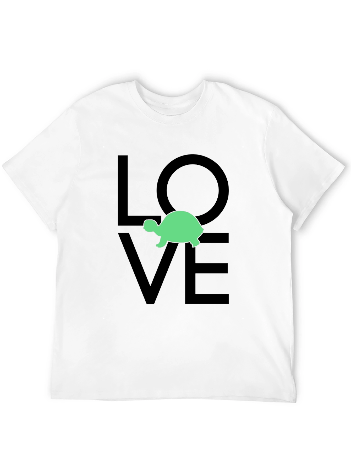 Camiseta Negra Love Tortuga para Hombre