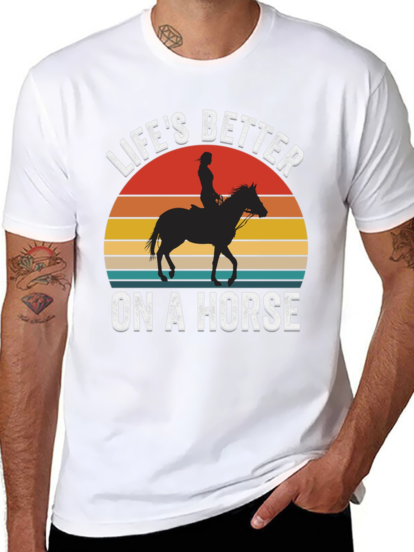 Camiseta La Vida es Mejor a Caballo