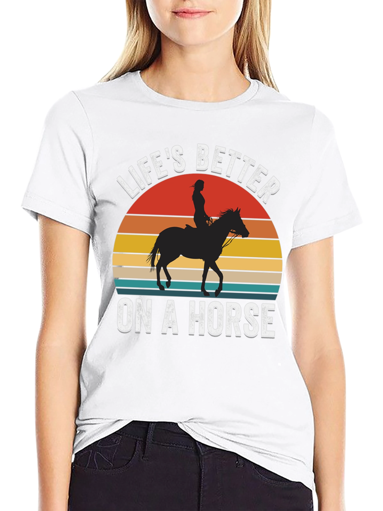 Camiseta La Vida es Mejor a Caballo