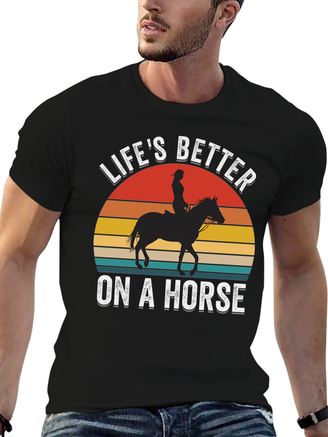 Camiseta La Vida es Mejor a Caballo