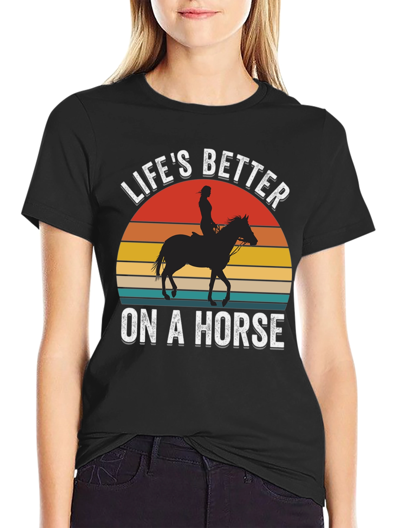 Camiseta La Vida es Mejor a Caballo