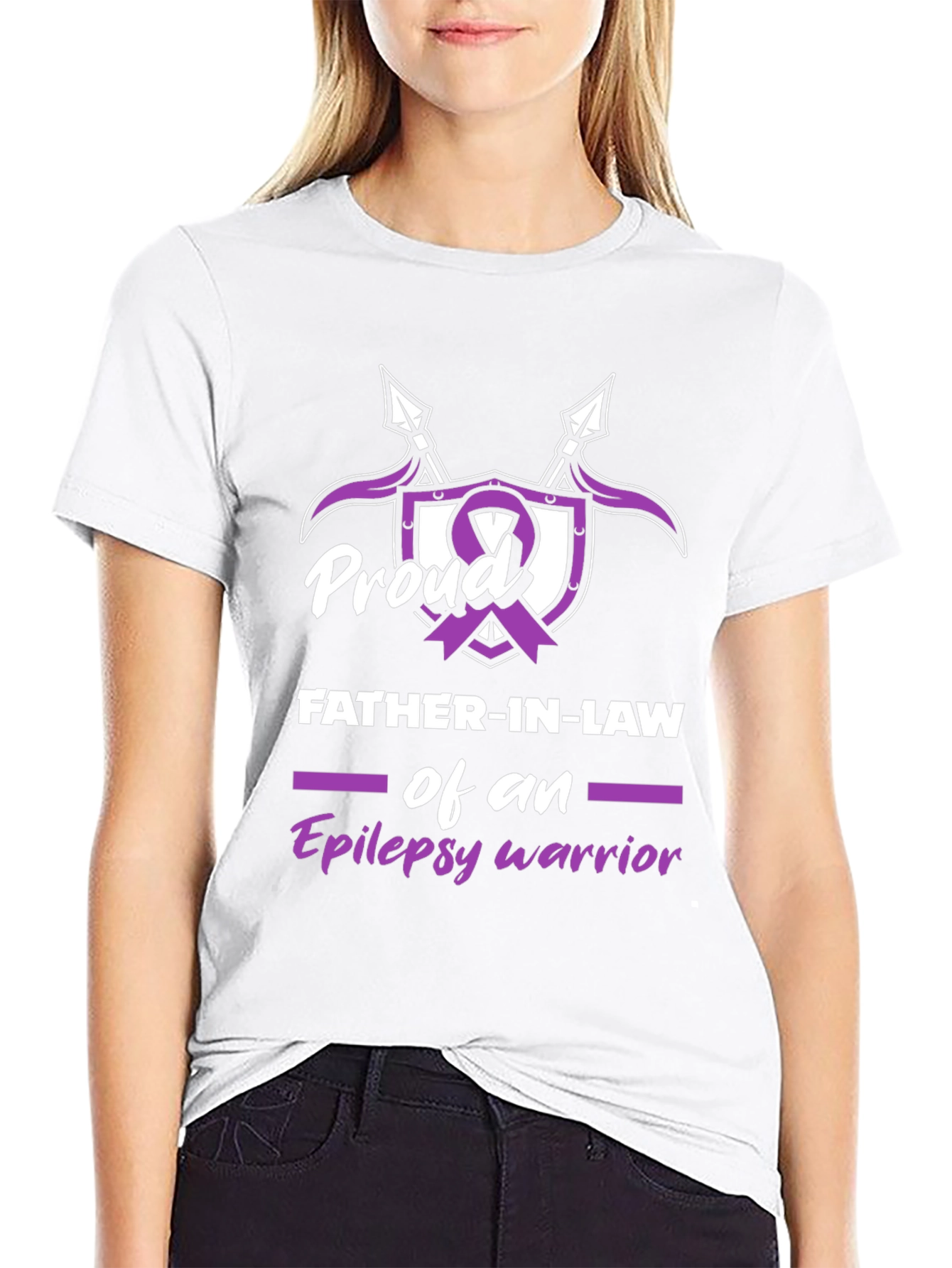 Camiseta Hombre: Padre Orgulloso Guerrero Epilepsia
