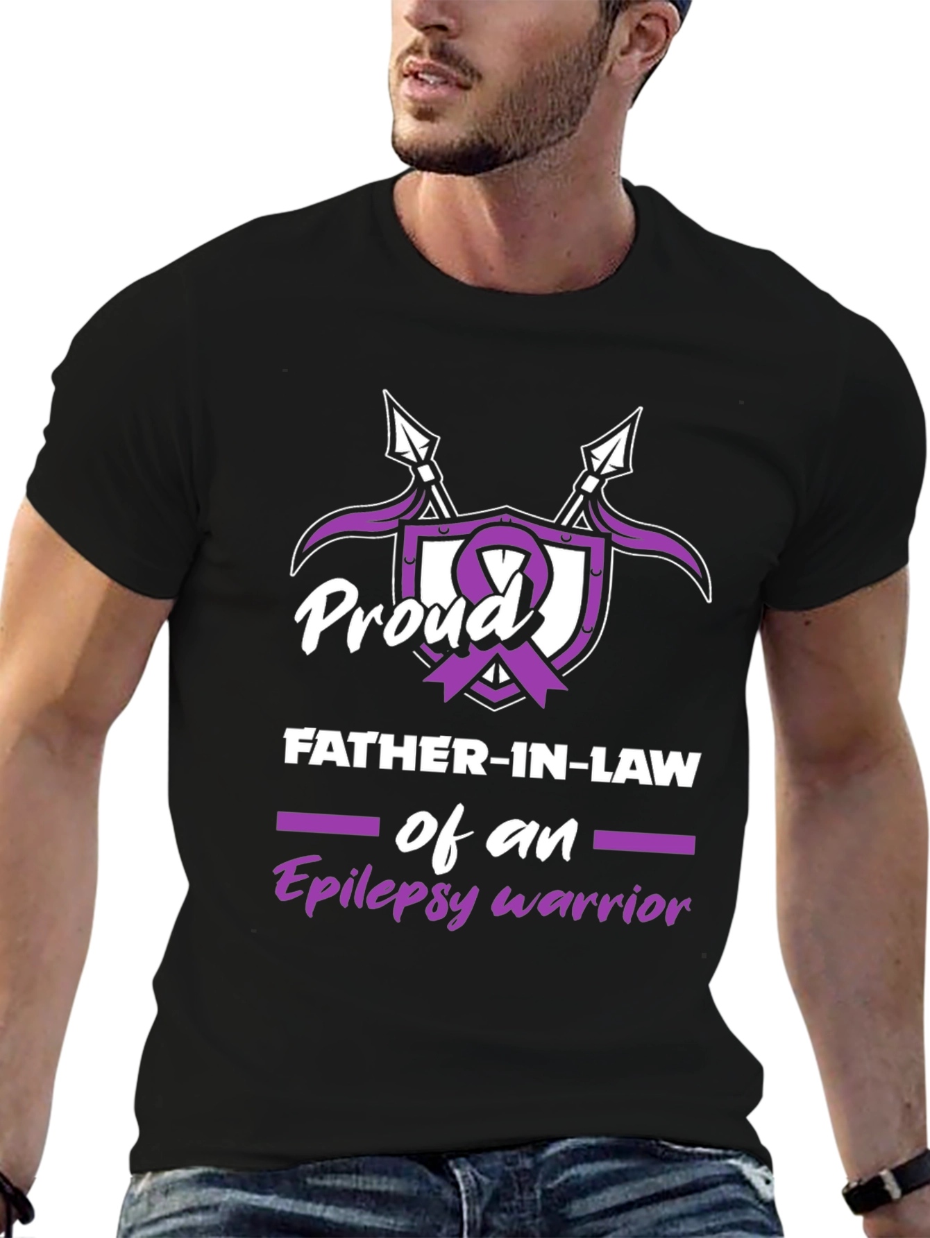 Camiseta Hombre: Padre Orgulloso Guerrero Epilepsia