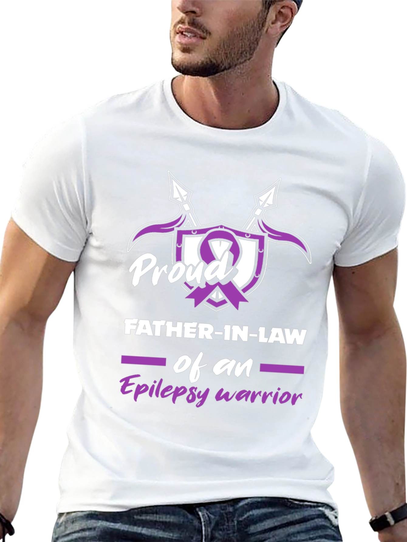 Camiseta Hombre: Padre Orgulloso Guerrero Epilepsia