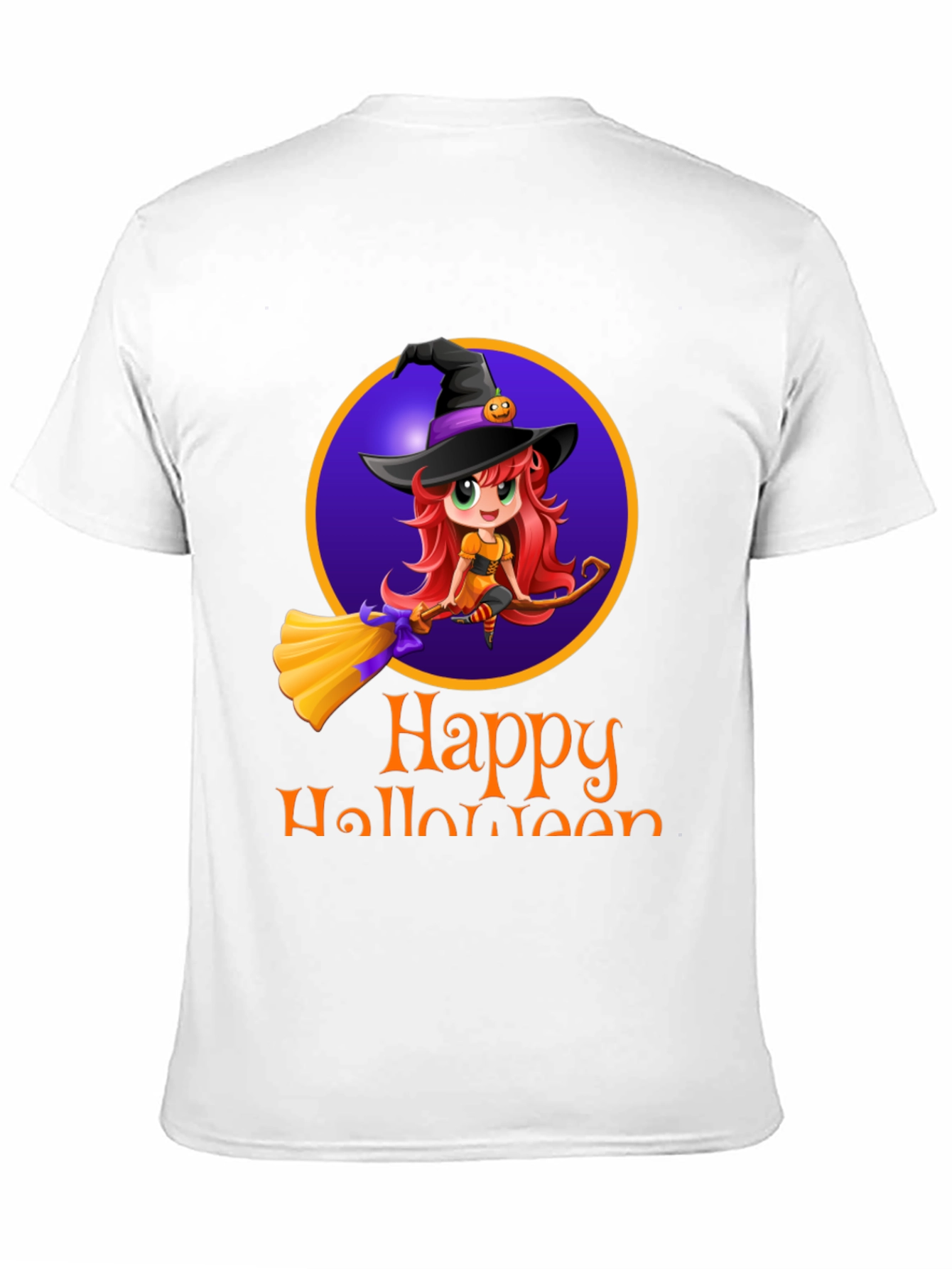Camiseta Halloween Bruja Feliz para Hombre