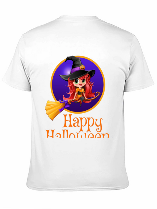 Camiseta Halloween Bruja Feliz para Hombre