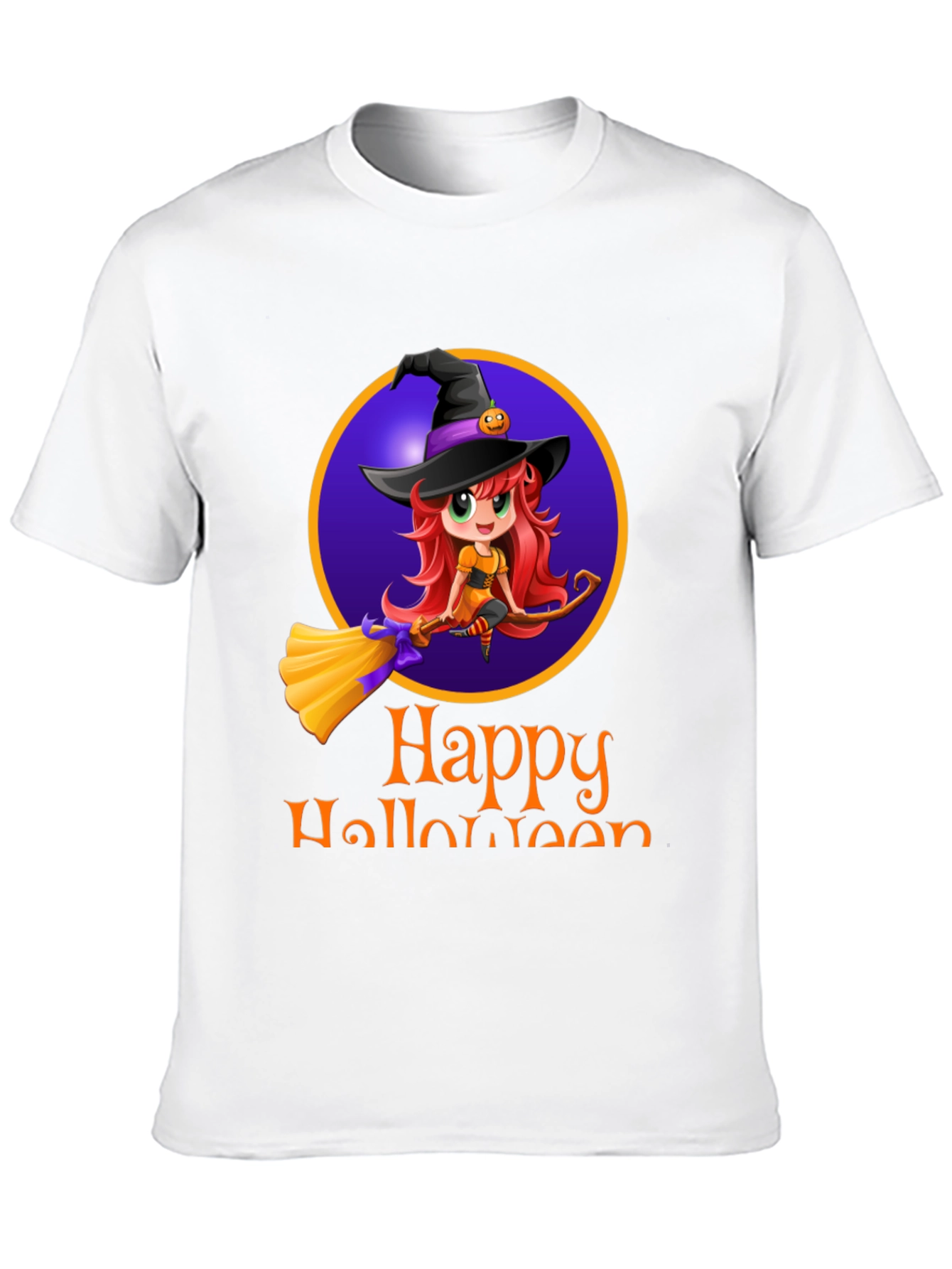Camiseta Halloween Bruja Feliz para Hombre