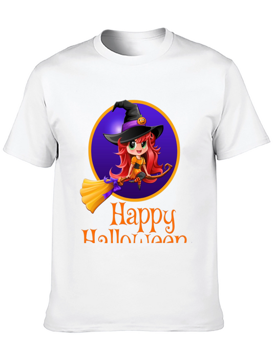 Camiseta Halloween Bruja Feliz para Hombre