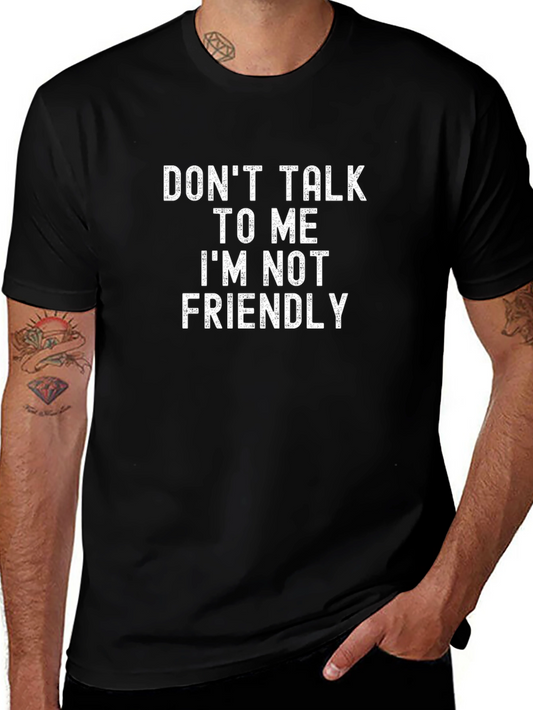 Camiseta Negra con Mensaje: No me hables no soy amigable