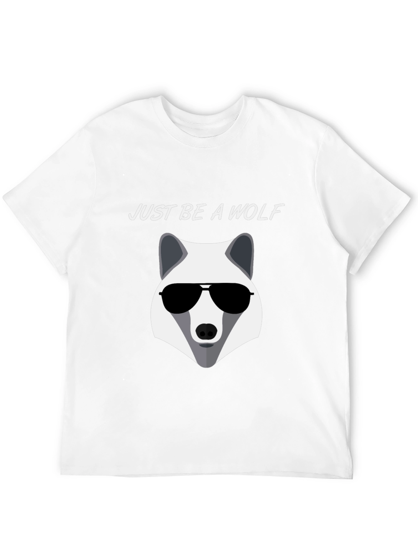 Camiseta Negra Just Be A Wolf Diseño Moderno