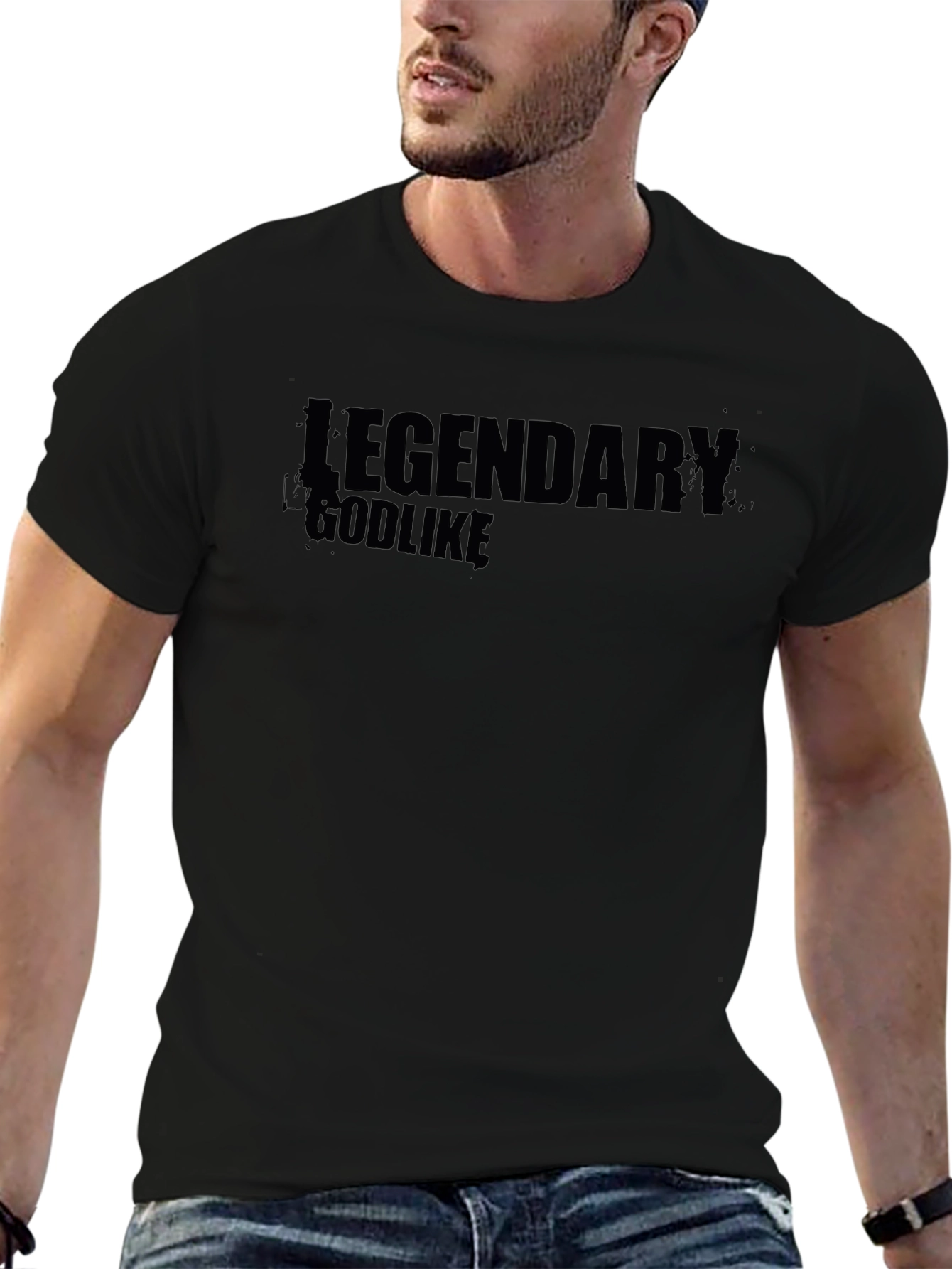 Camiseta Negra Legendaria - Diseño Único