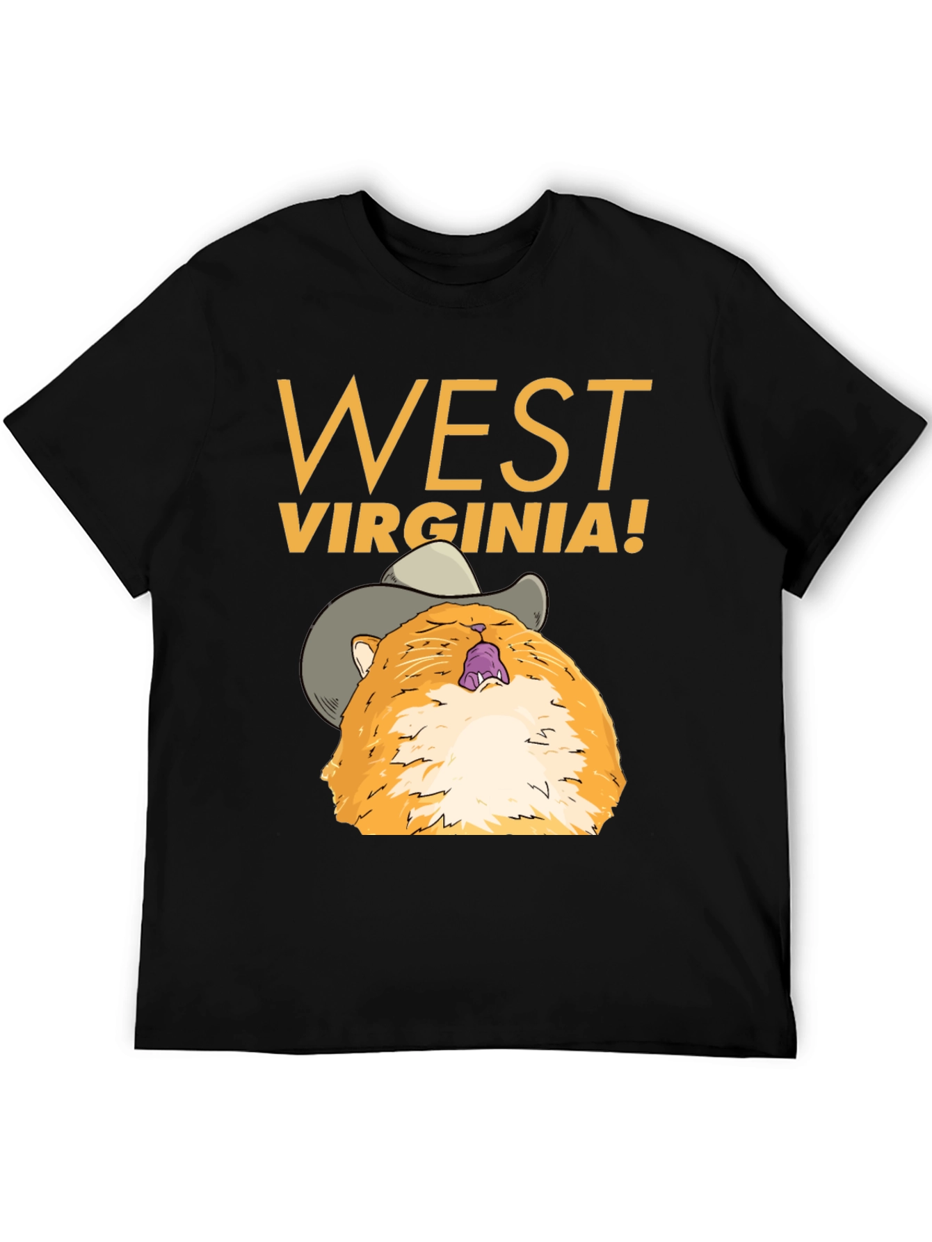 Camiseta West Virginia con Gato Vaquero