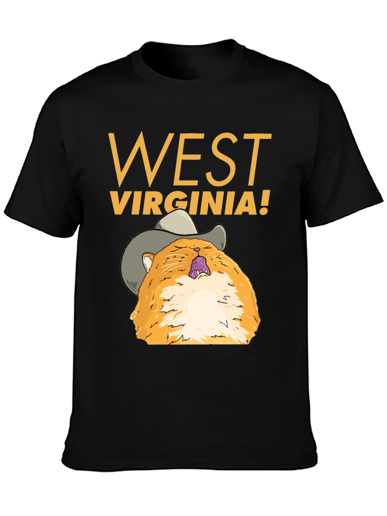 Camiseta West Virginia con Gato Vaquero