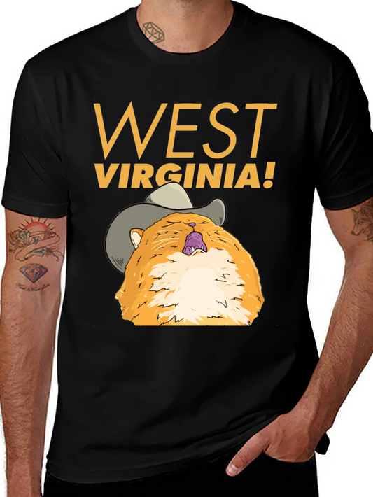 Camiseta West Virginia con Gato Vaquero
