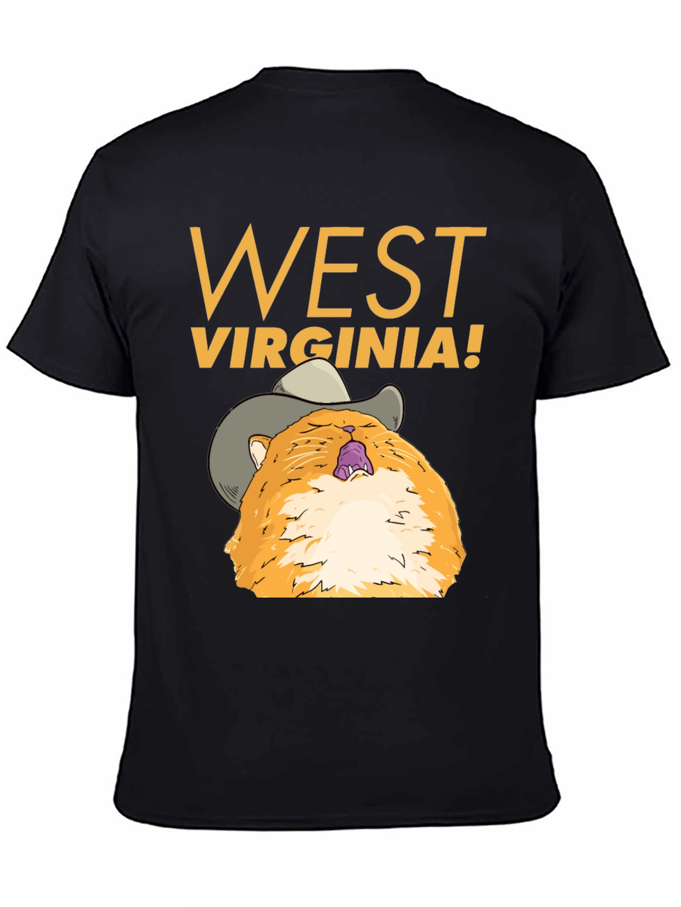 Camiseta West Virginia con Gato Vaquero
