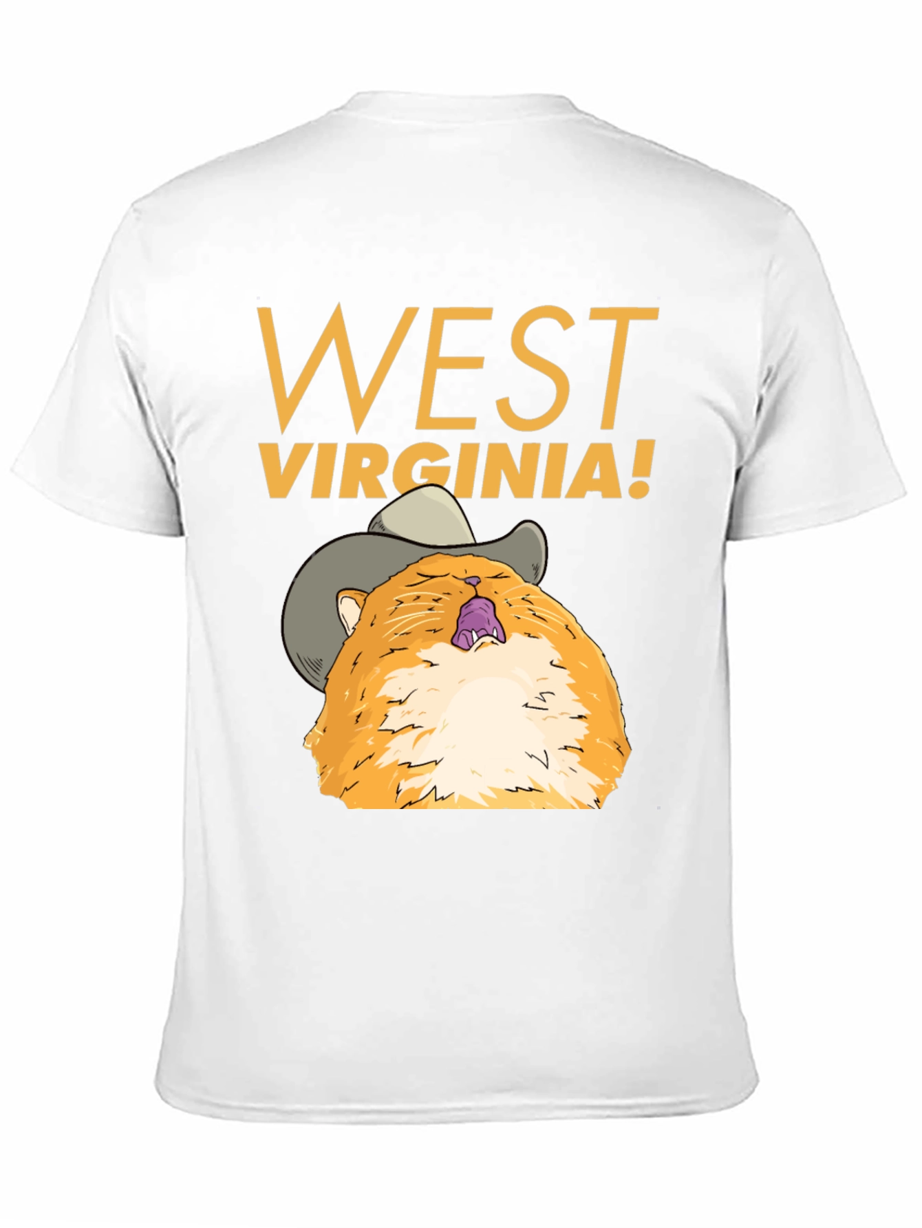 Camiseta West Virginia con Gato Vaquero