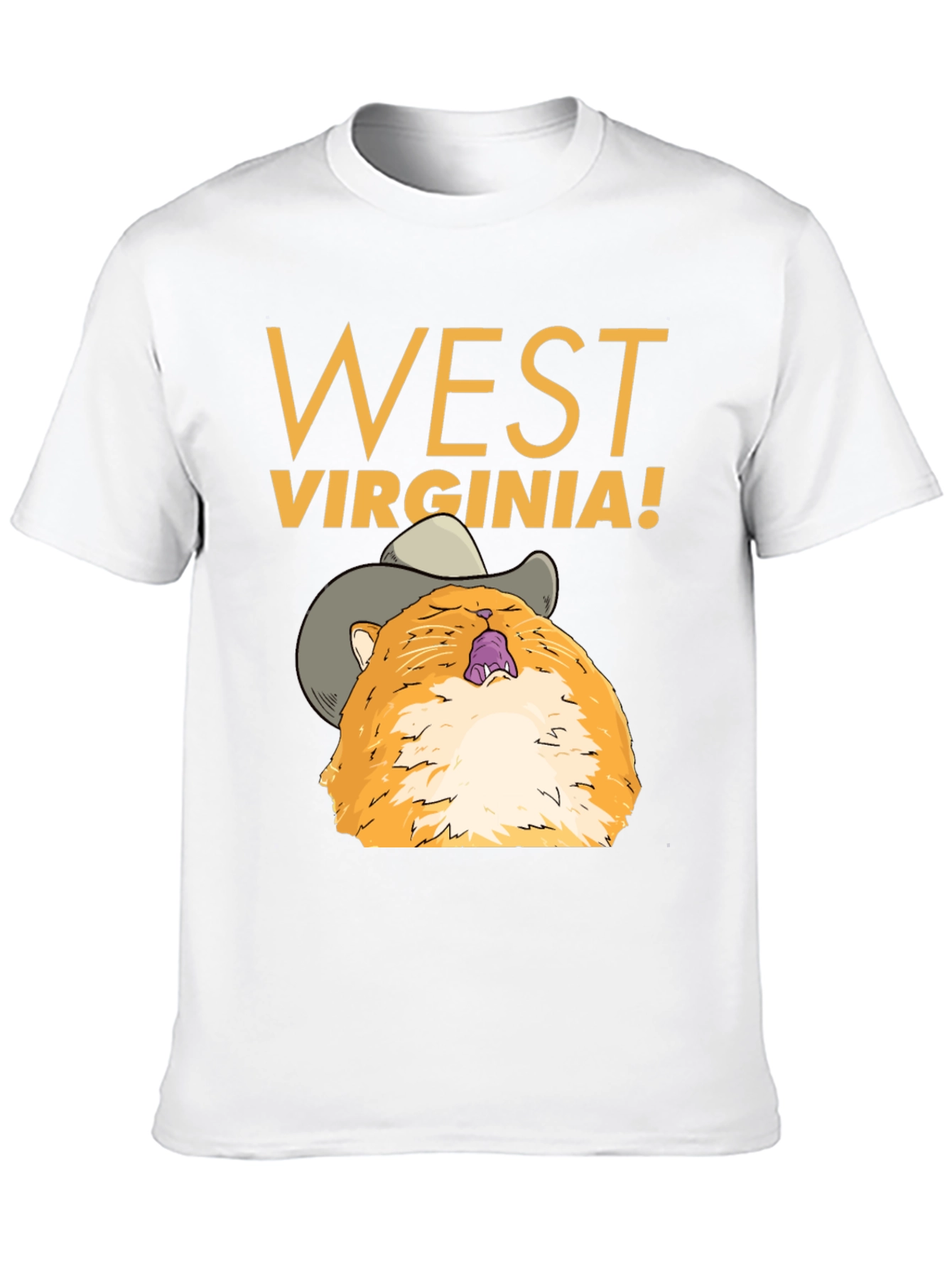 Camiseta West Virginia con Gato Vaquero